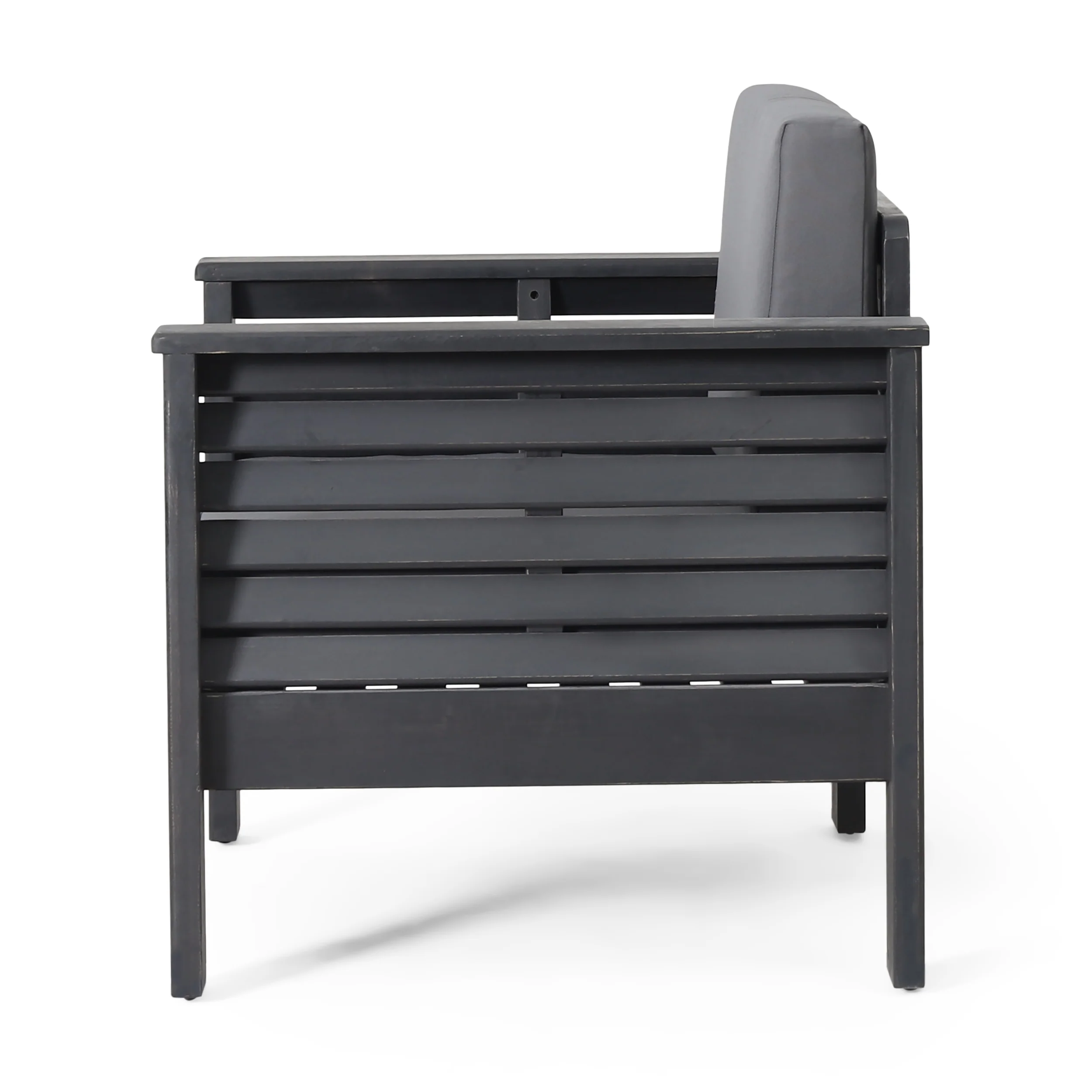 Rabun Outdoor Acacia Wood 4 Seater Chat Set with Cushions - furnishings