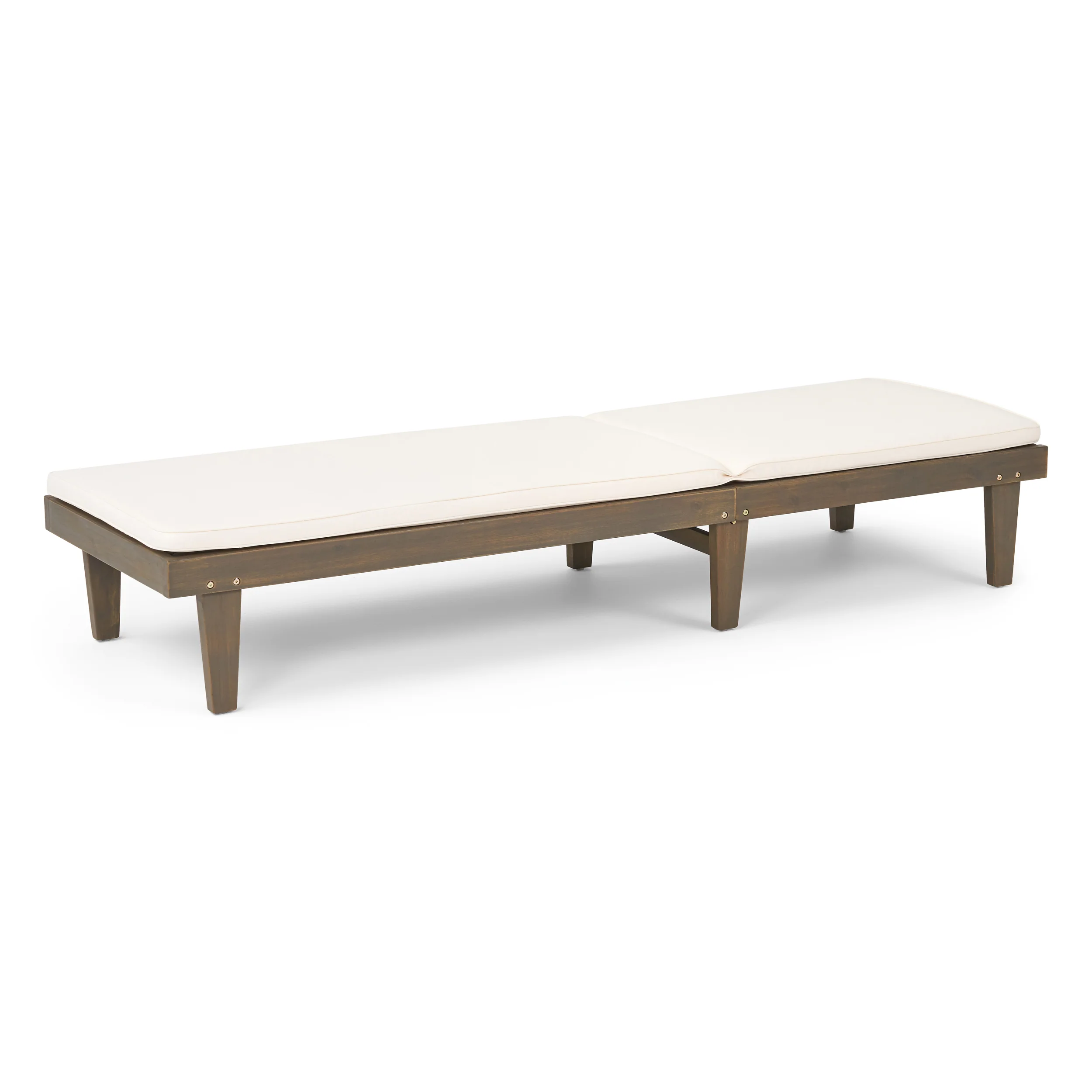 Addisyn Outdoor Acacia Wood 3 Piece Chaise Lounge Set with Water-Resistant Cushions - furnishings