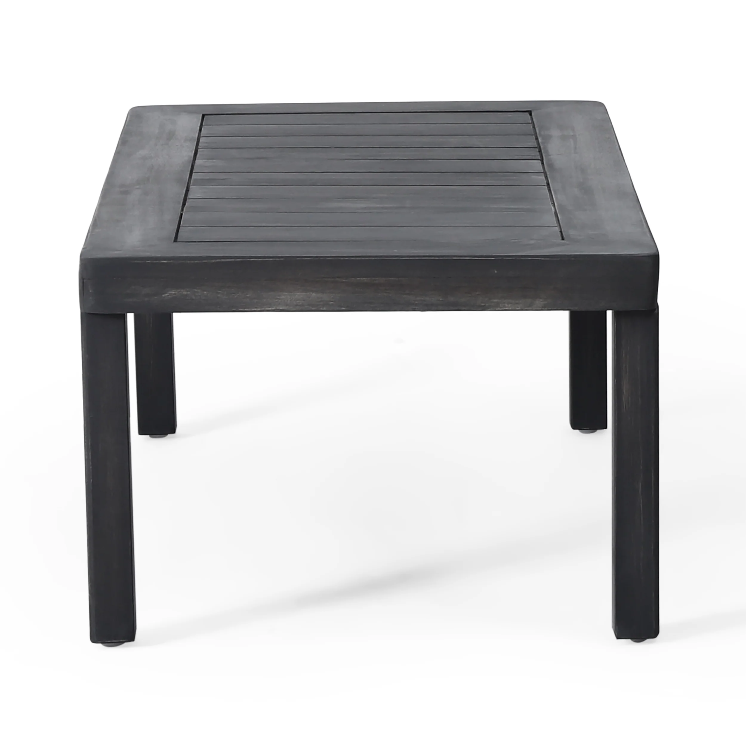 Rabun Outdoor Acacia Wood Loveseat and Coffee Table Set with Cushions - furnishings