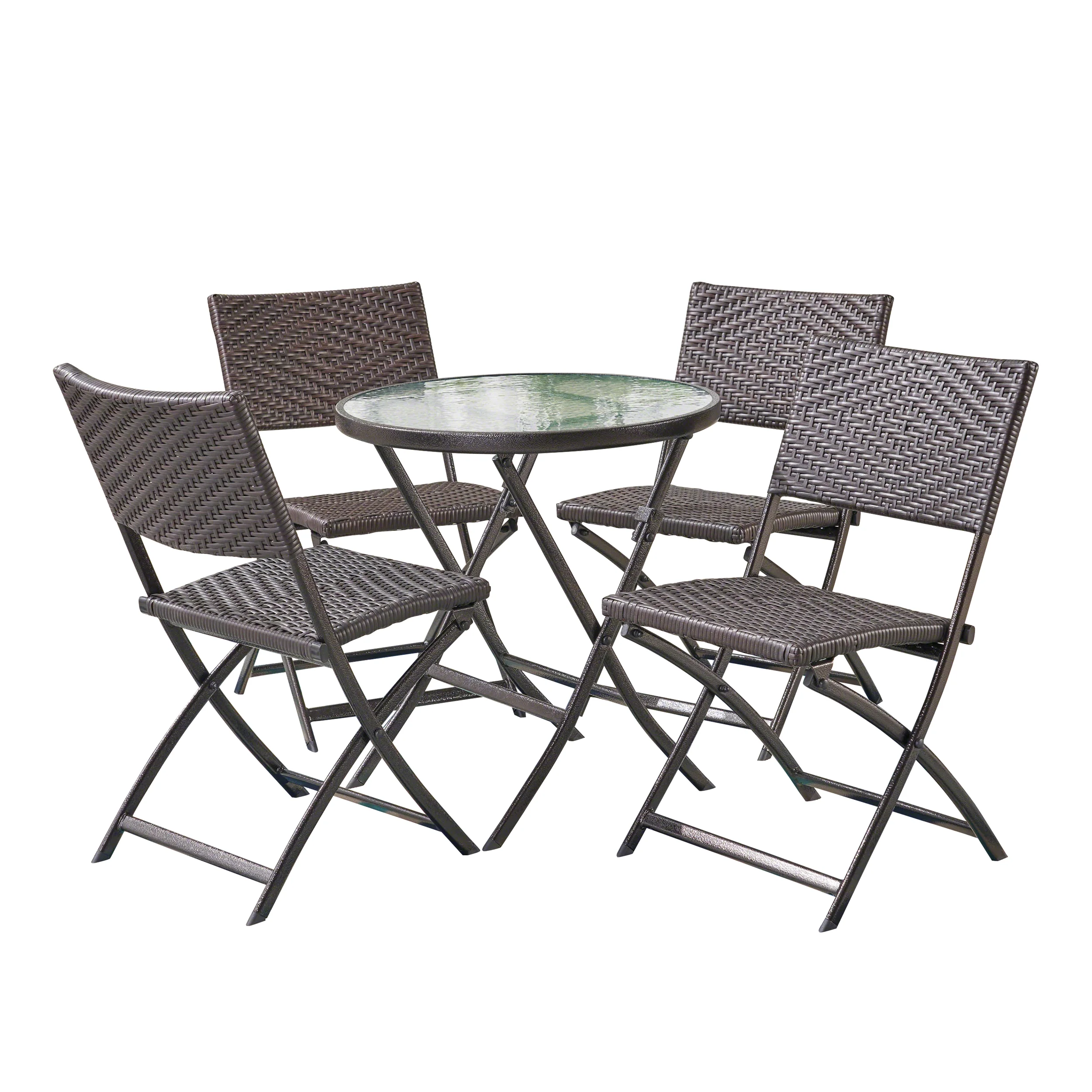 Jason 5pcs Outdoor Wicker Bistro Set - furnishings