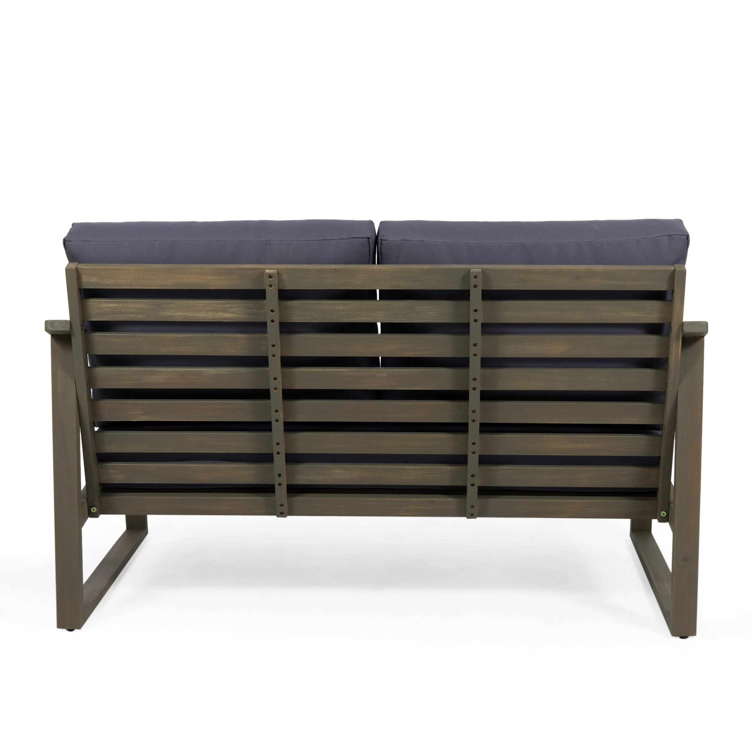 Johnlucas Outdoor 4 Seater Acacia Wood Chat Set with Water Resistant Cushions - furnishings