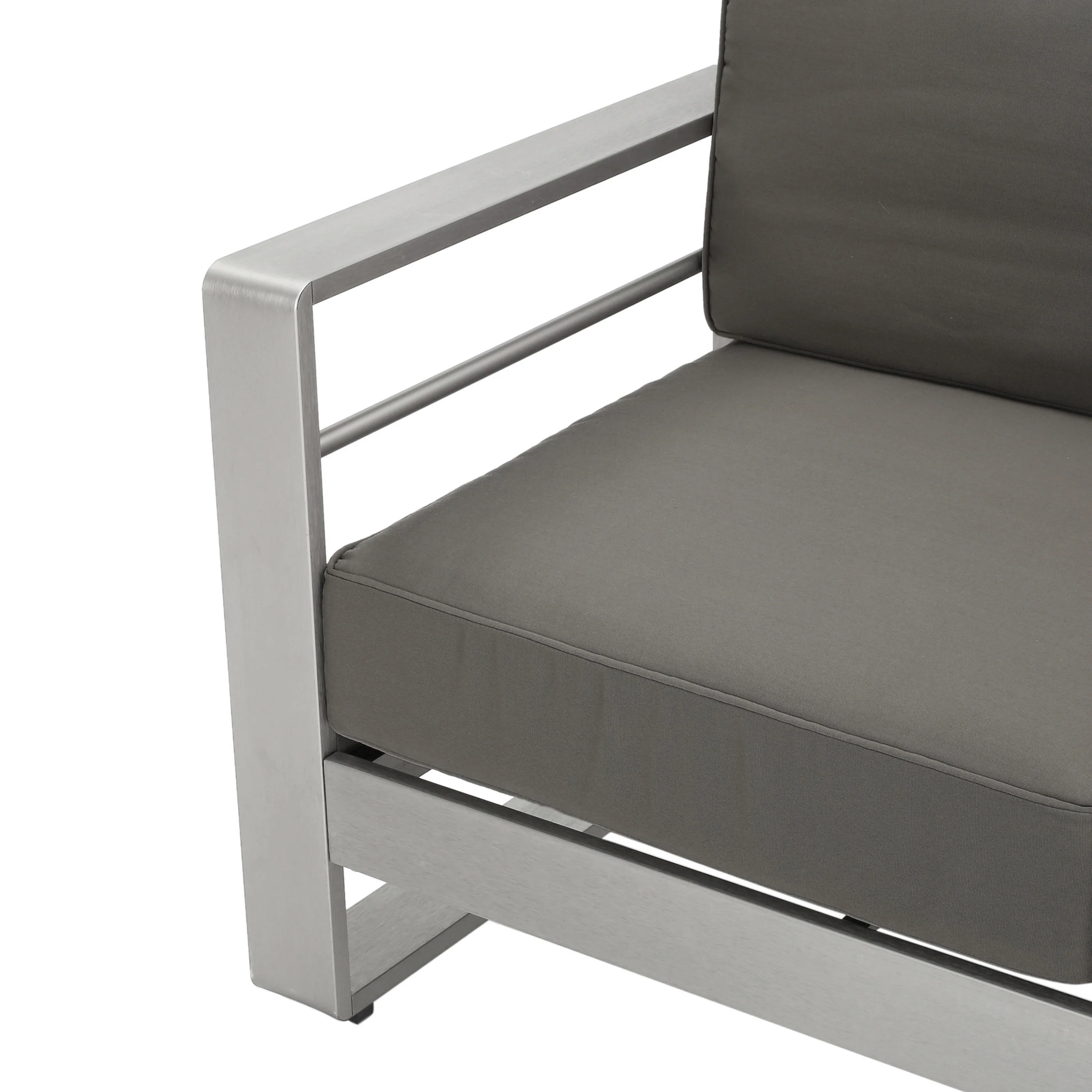 Crested Bay Outdoor Aluminum Loveseat and Coffee Table Set - furnishings