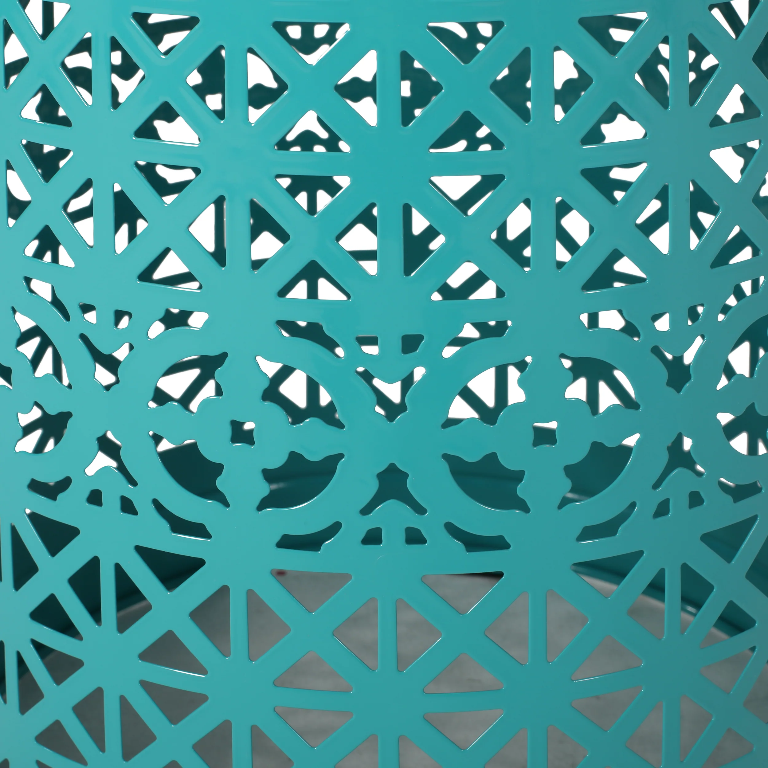 Khalief Outdoor Lace Cut Side Table with Tile Top - furnishings