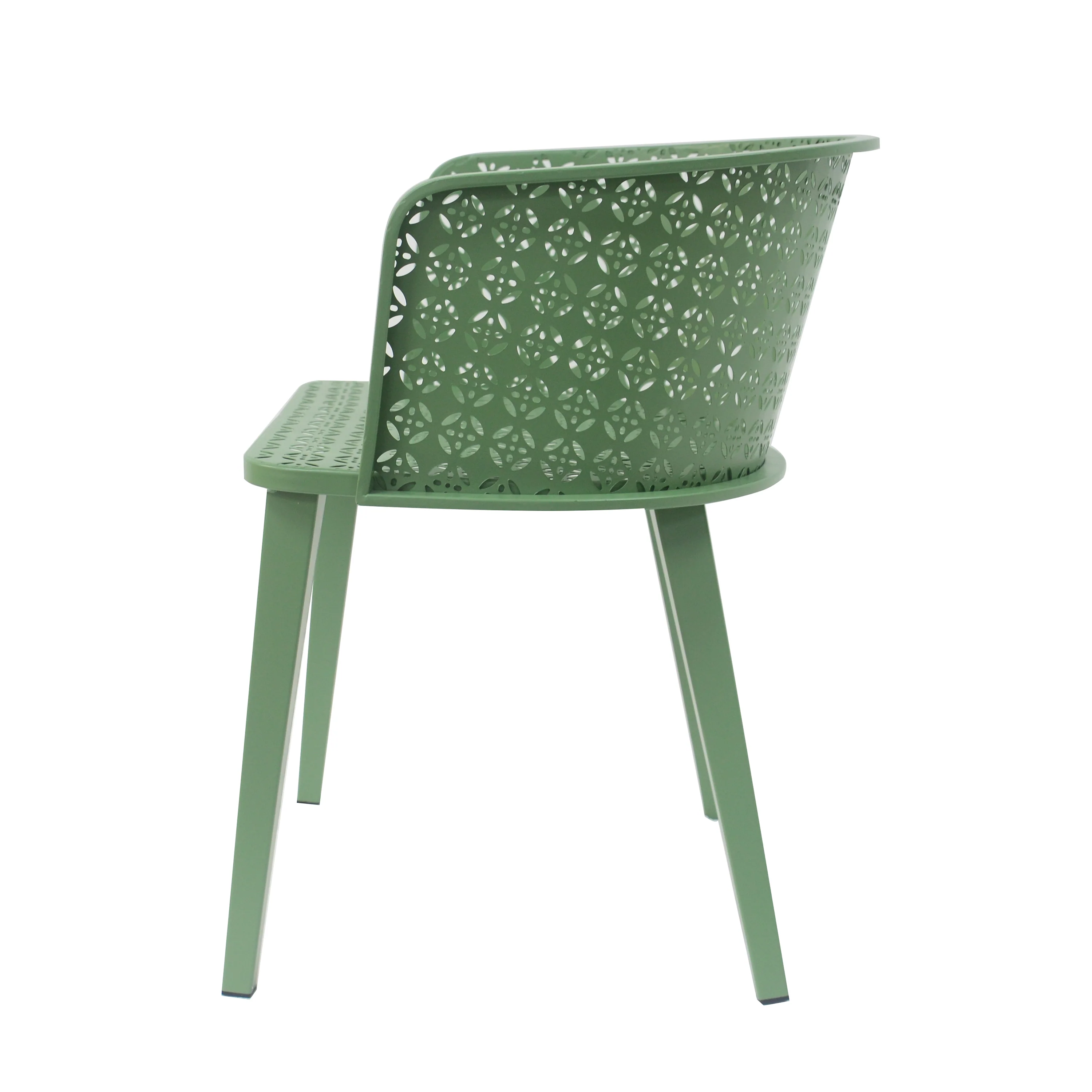 Caspiane Outdoor Patio Dining Chairs with Iron Frame - furnishings