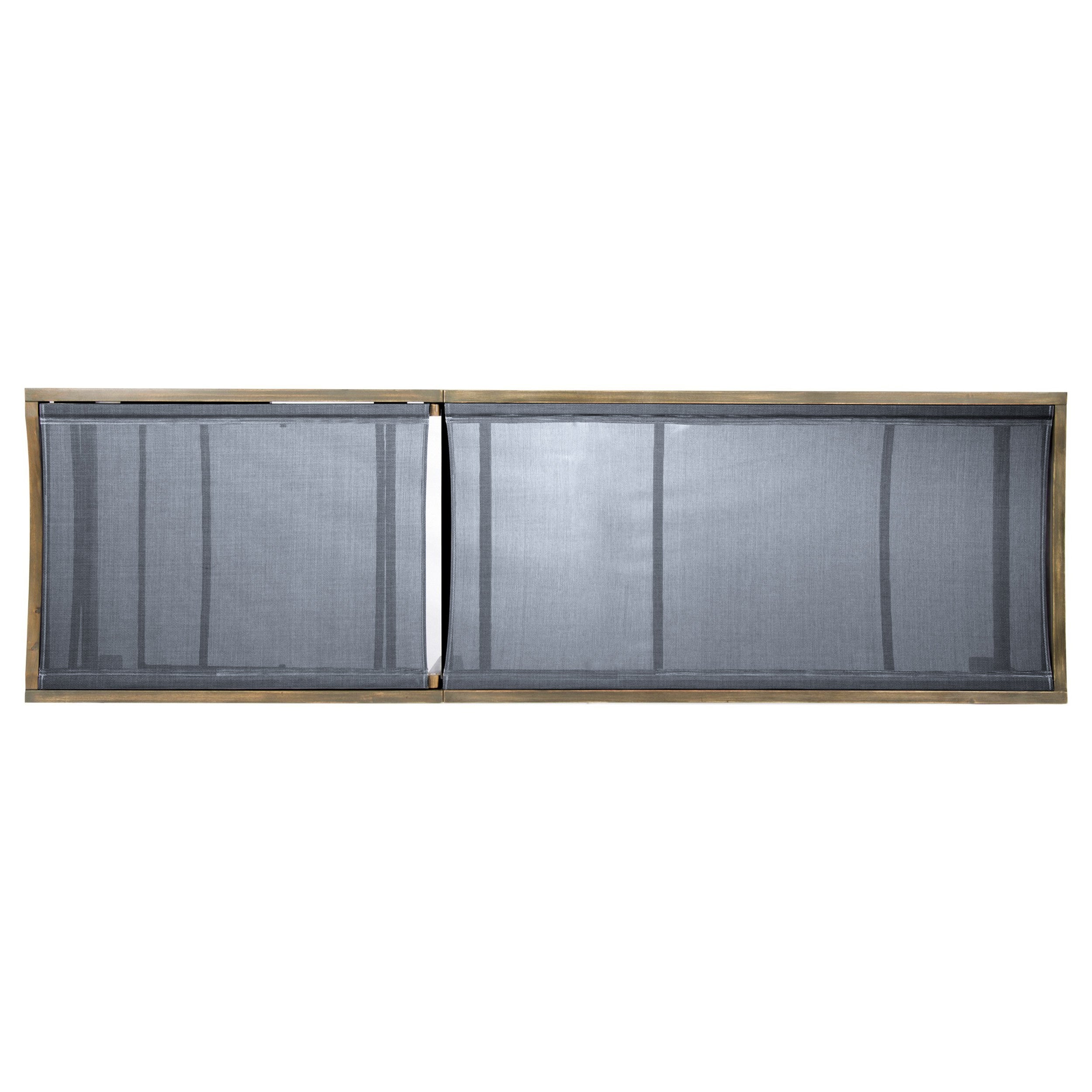 Della Outdoor Mesh Chaise Lounge with Acacia Wood Frame - furnishings