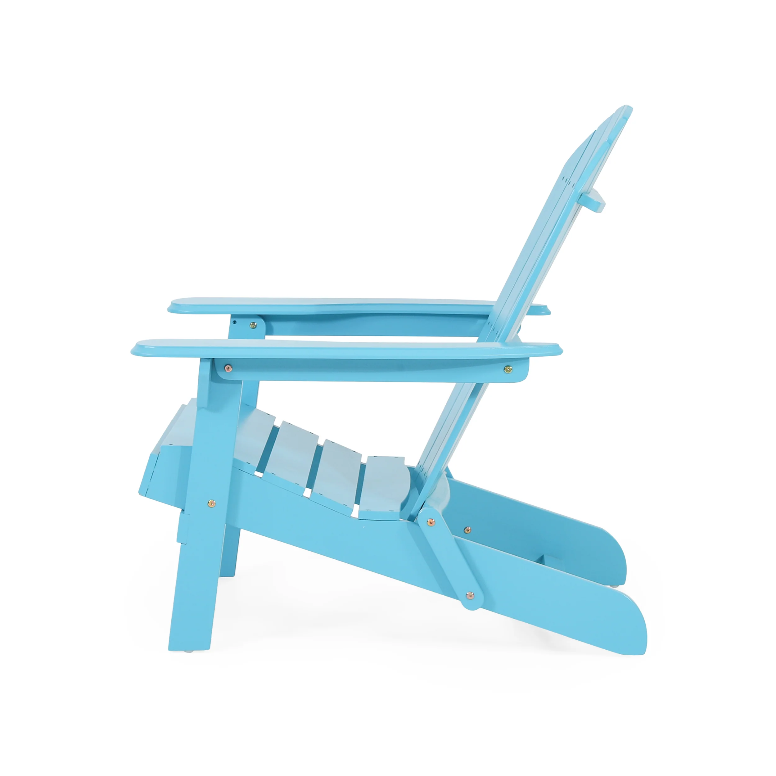 Cartagena Outdoor Rustic Acacia Wood Folding Adirondack Chair, Set of 4 - furnishings