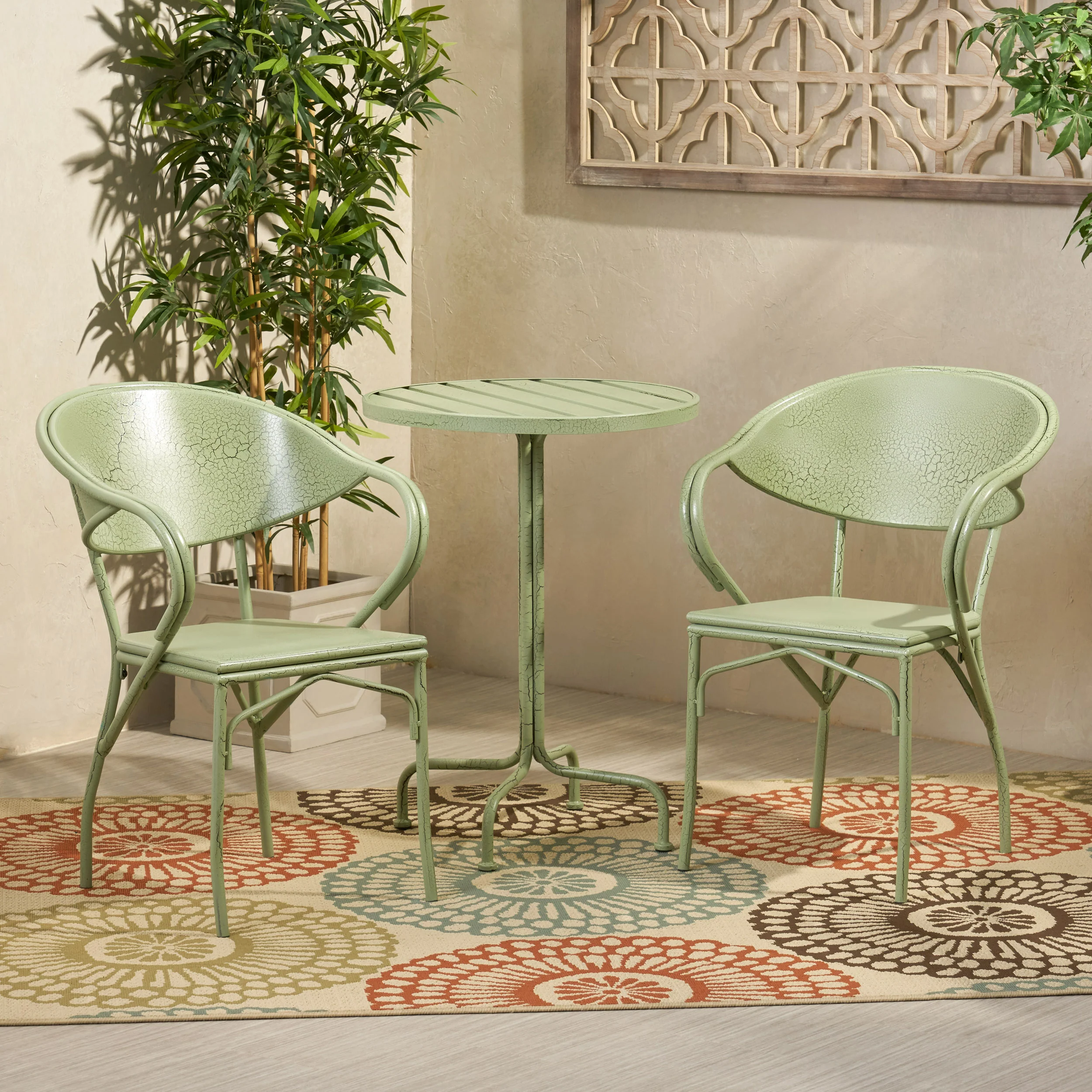 Warren Desert Outdoor Modern 2 Seater Bistro Set - furnishings