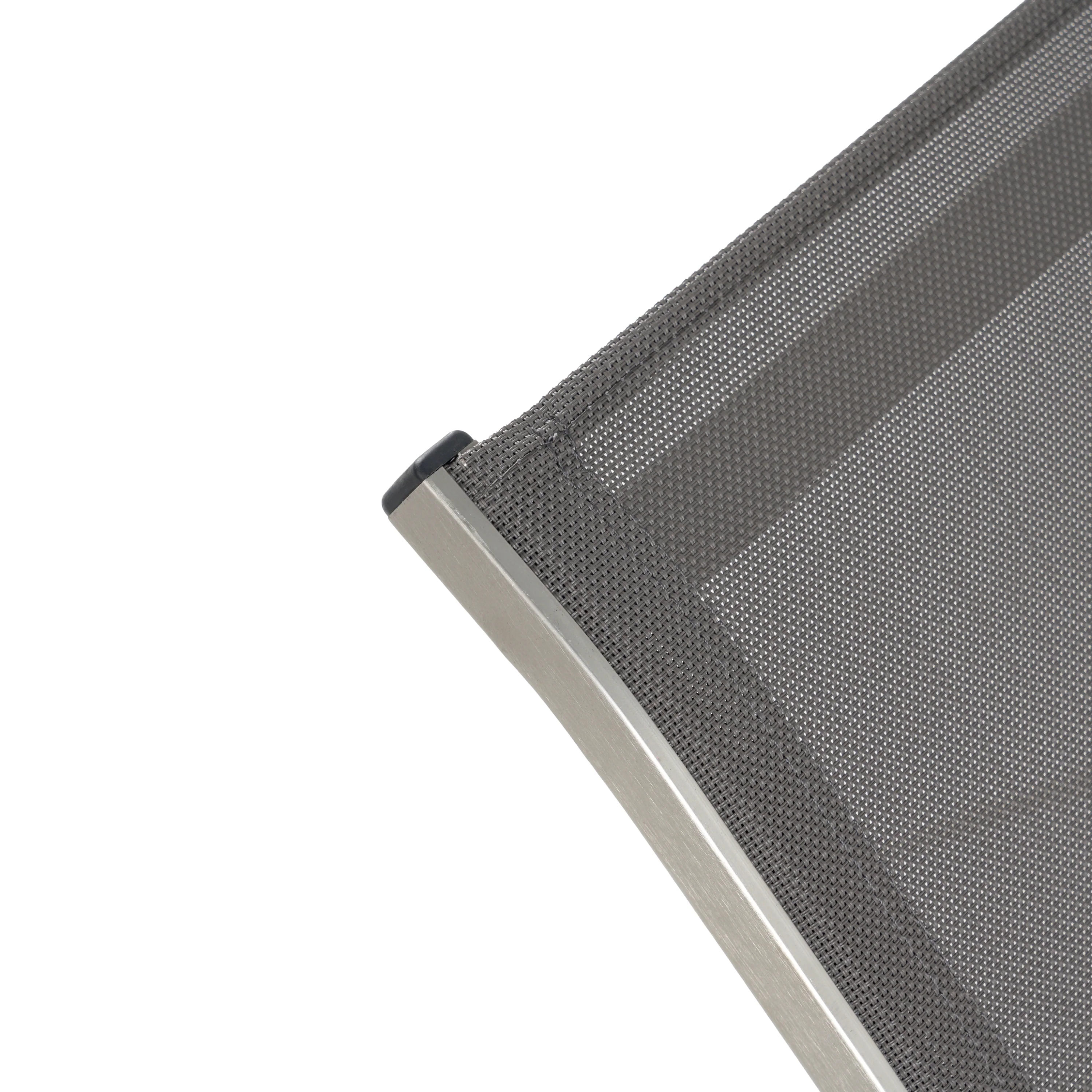Hollaborn Outdoor Modern Gray Mesh Chaise Lounge - furnishings