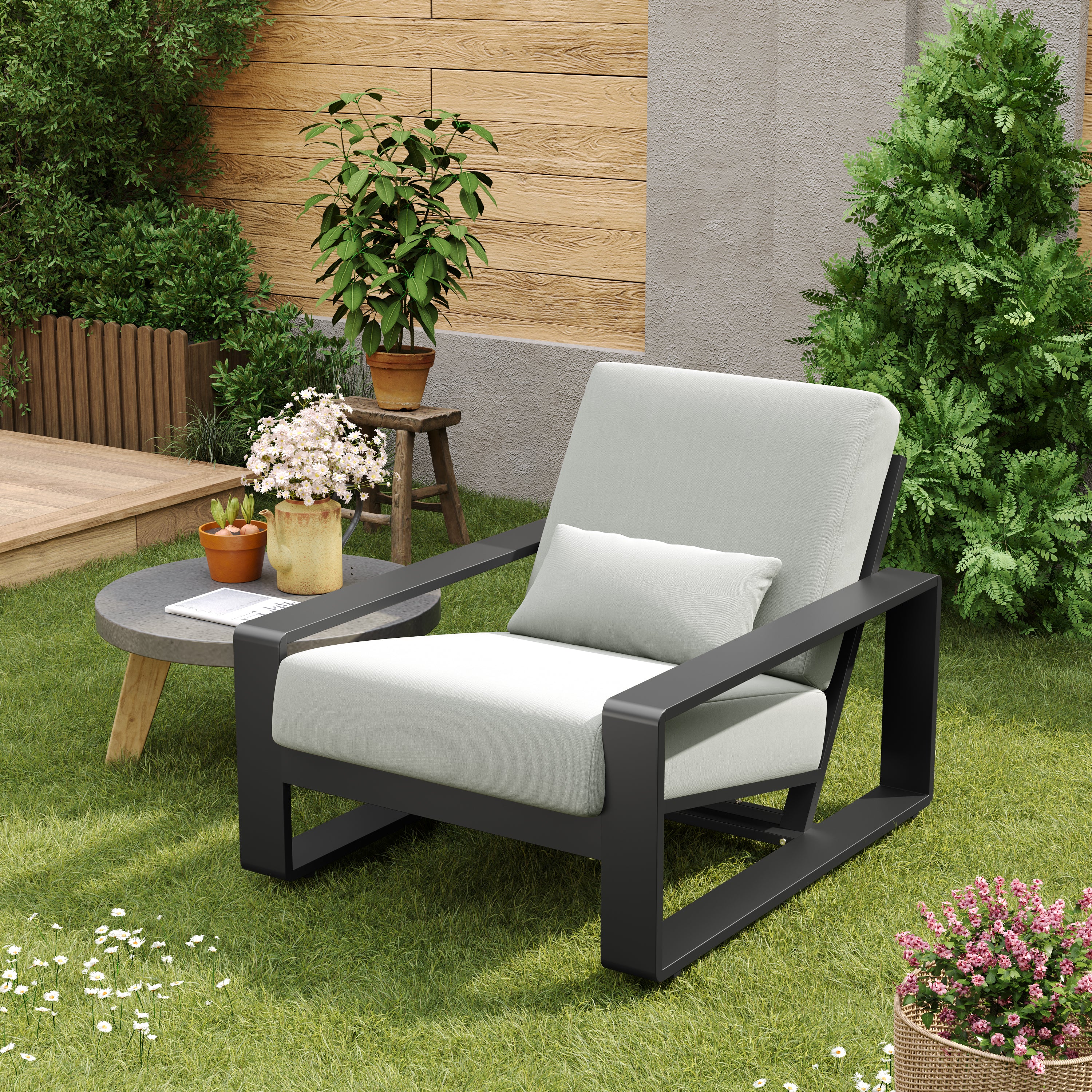Plata Aluminum Outdoor Lounge & Leisure Chair - furnishings