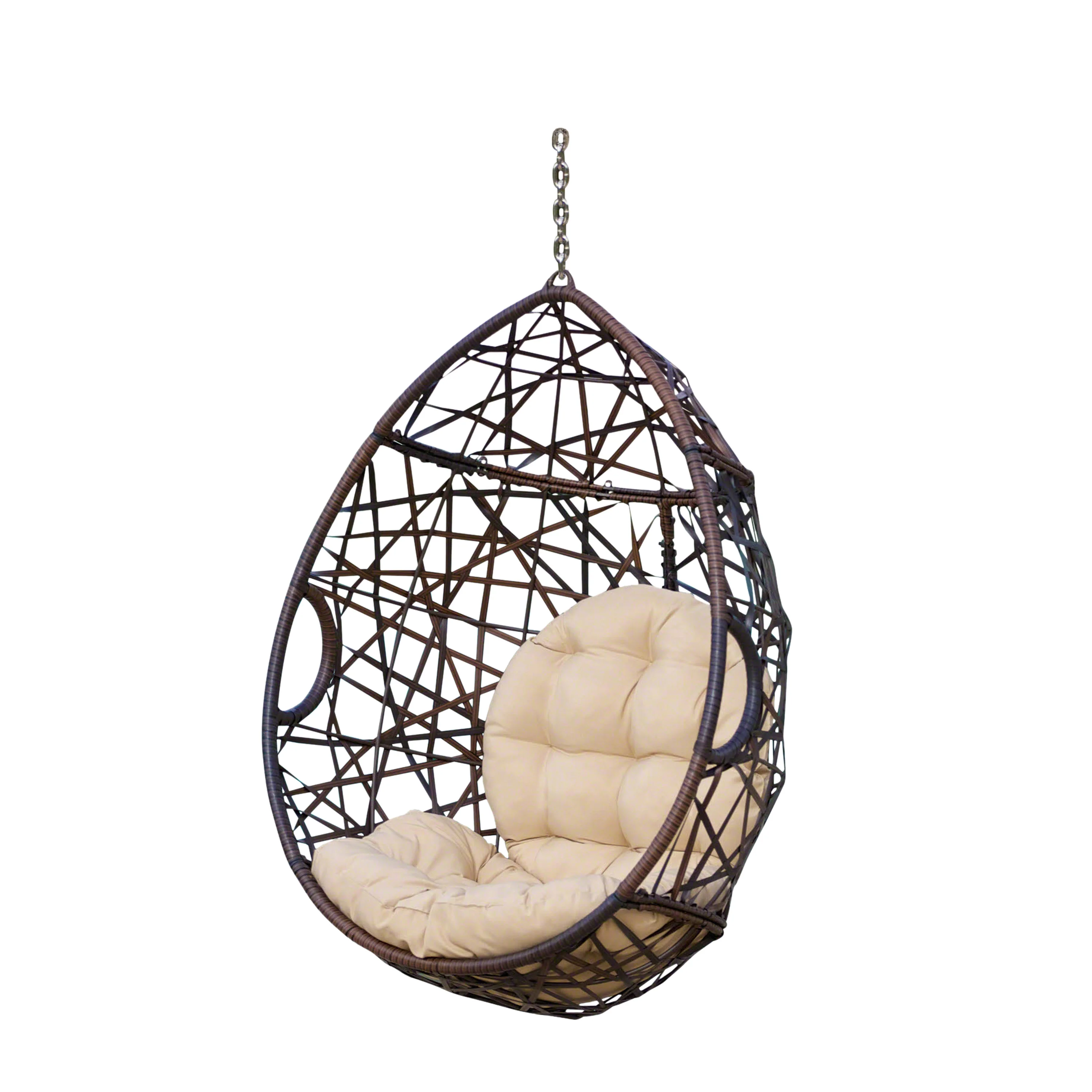 Berkley Indoor/Outdoor Wicker Hanging Egg / Teardrop Chair (Stand Not Included) - furnishings