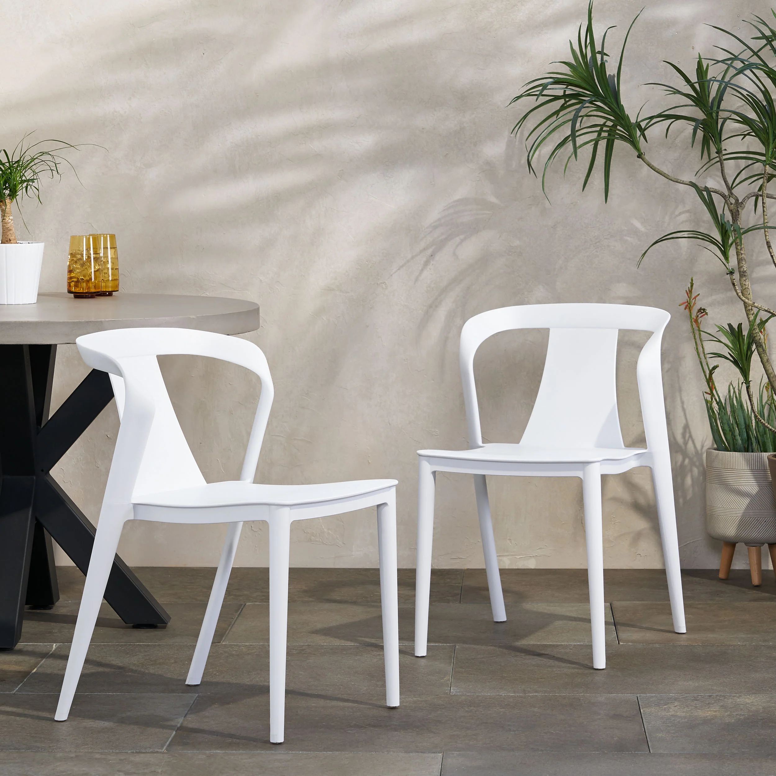 Janely Outdoor Stacking Dining Chair (Set of 2) - furnishings