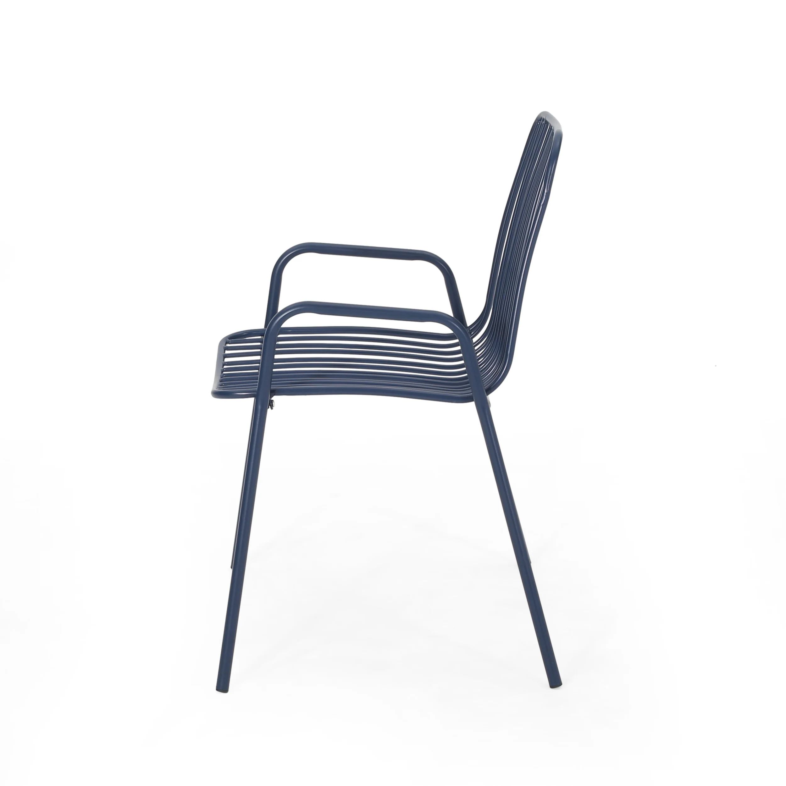 Ashwood Outdoor Modern Iron Club Chair (Set of 2) - furnishings