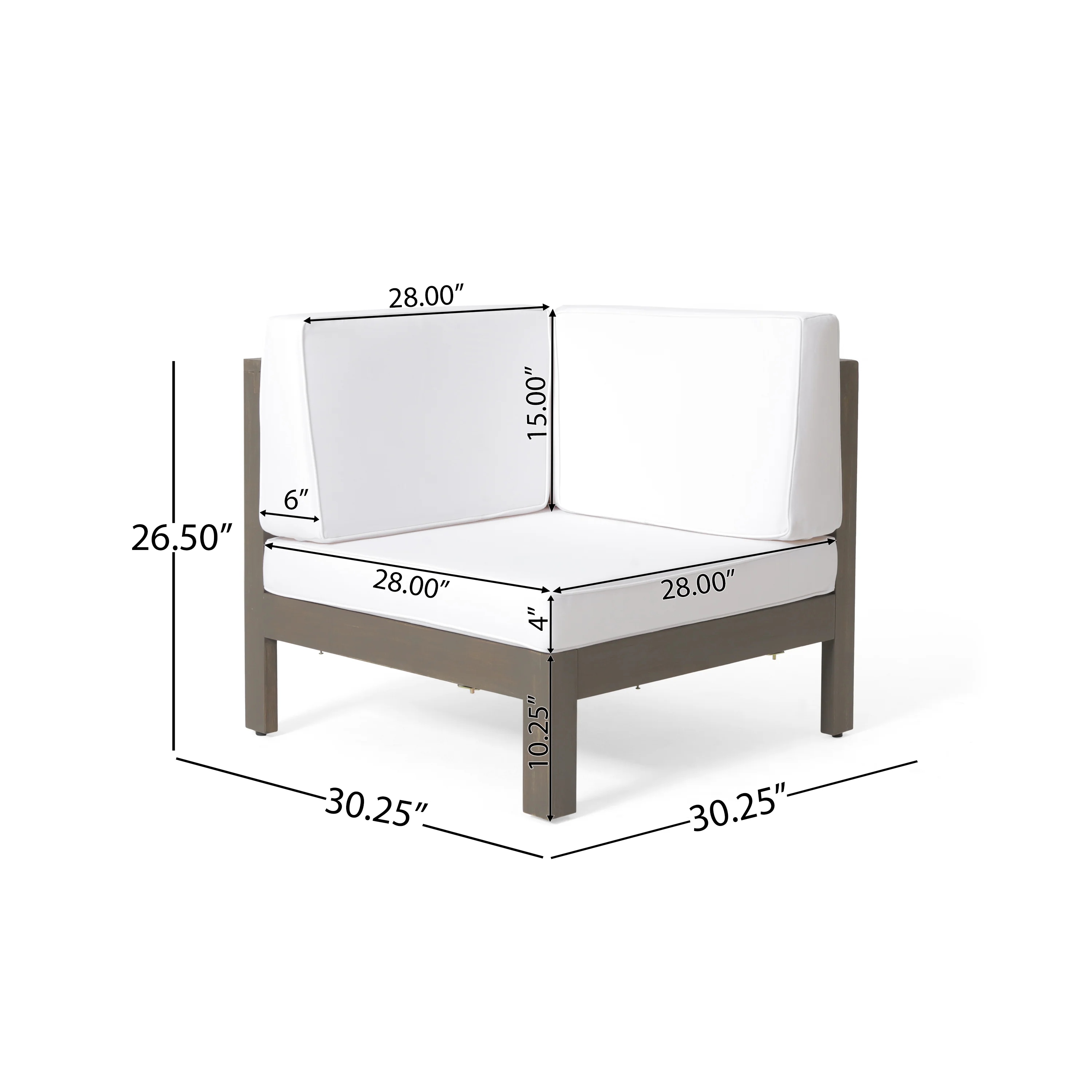 Cynthia Outdoor 7 Seater Acacia Wood Sectional Sofa Set - furnishings