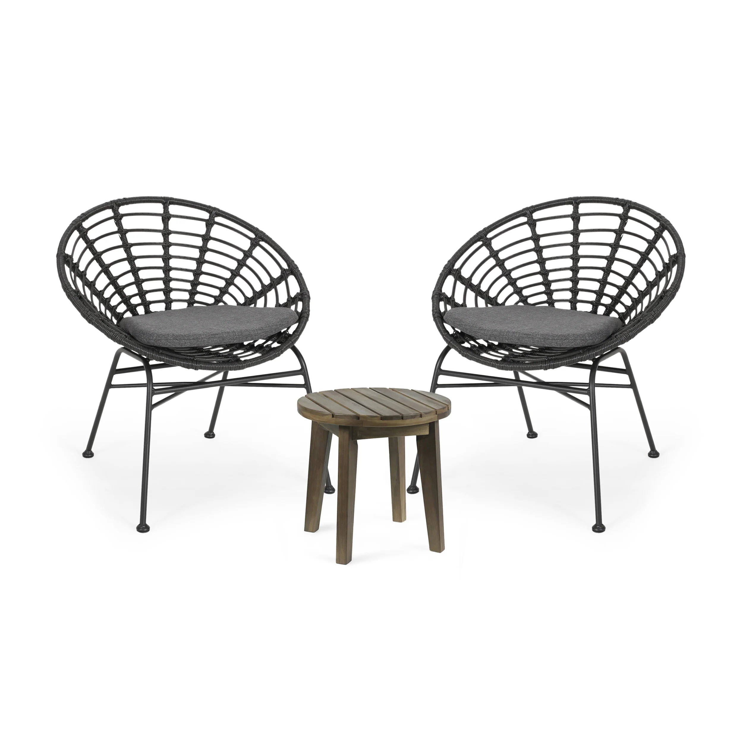 Heloise Outdoor 2 Seater Acacia Wood Chat Set - furnishings