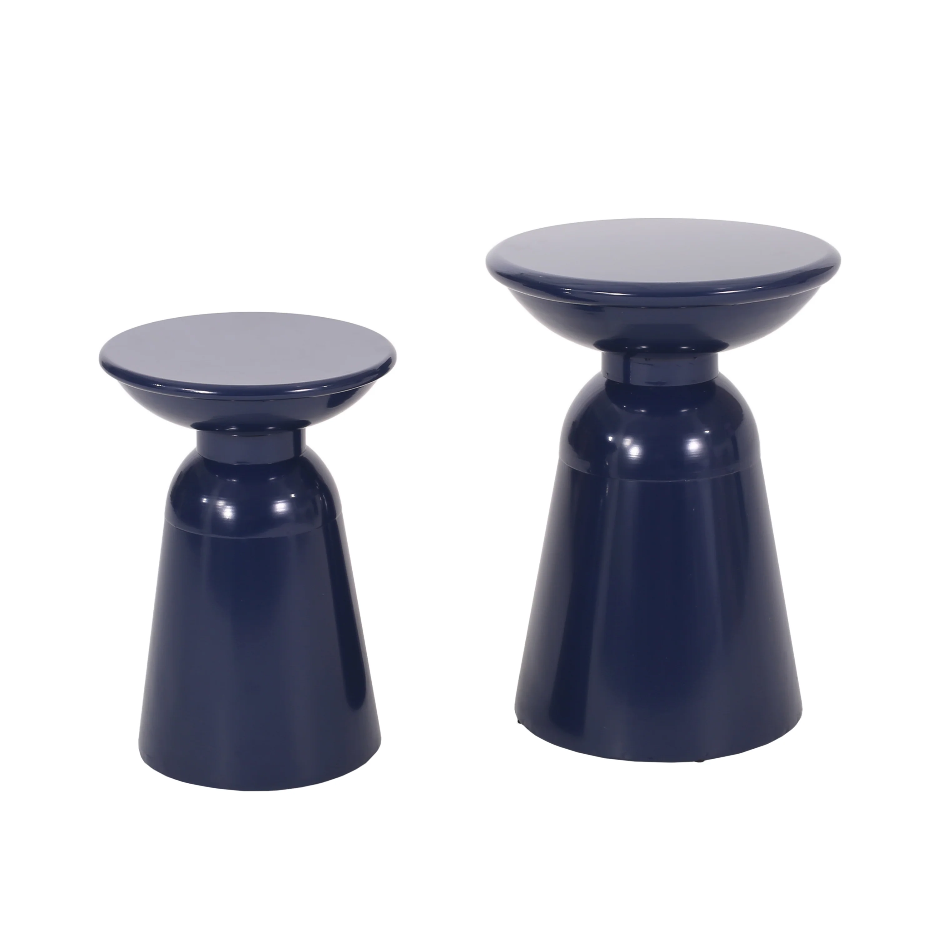 Soto Outdoor Metal Side Tables, Set of 2 - furnishings