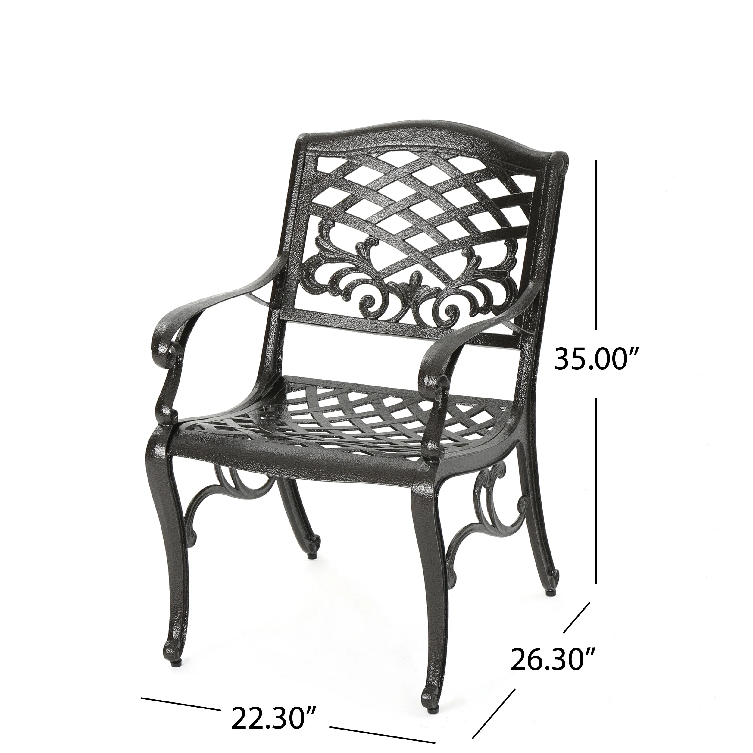 Covington Outdoor Cast Aluminum Dining Chair (Set of 2) - furnishings
