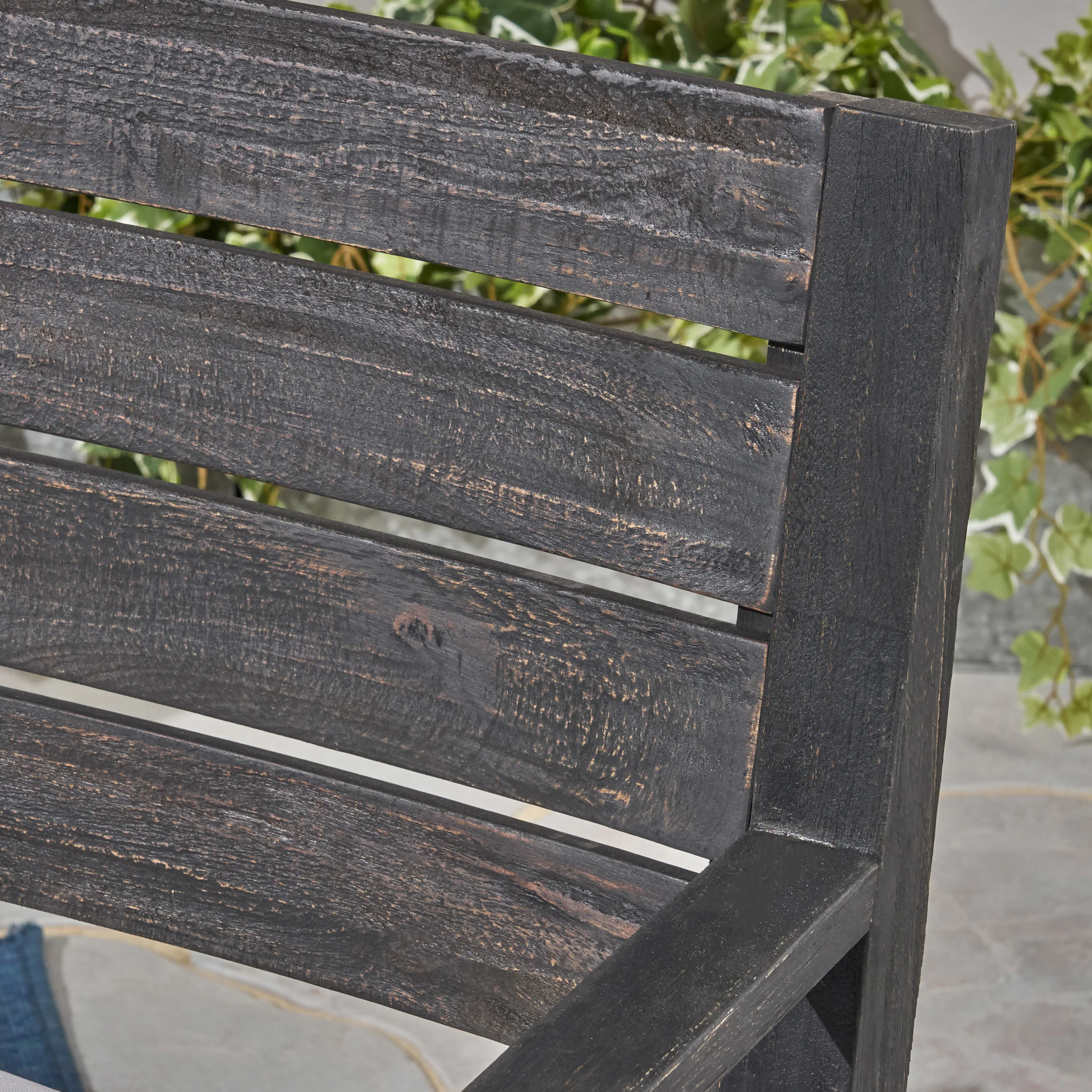 Eric Outdoor Acacia Wood Dining Chairs - furnishings