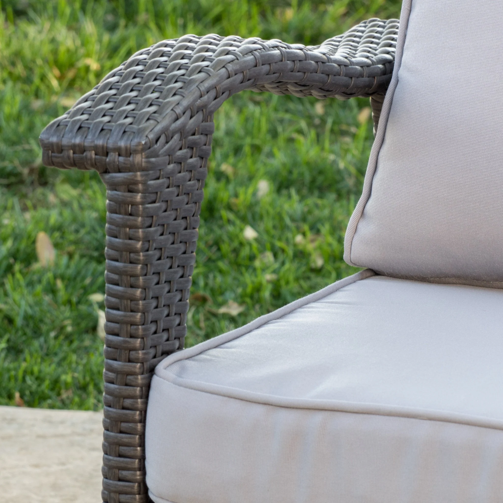 Bleecker Outdoor Wicker Club Chair with Cushion, Set of 2 - furnishings