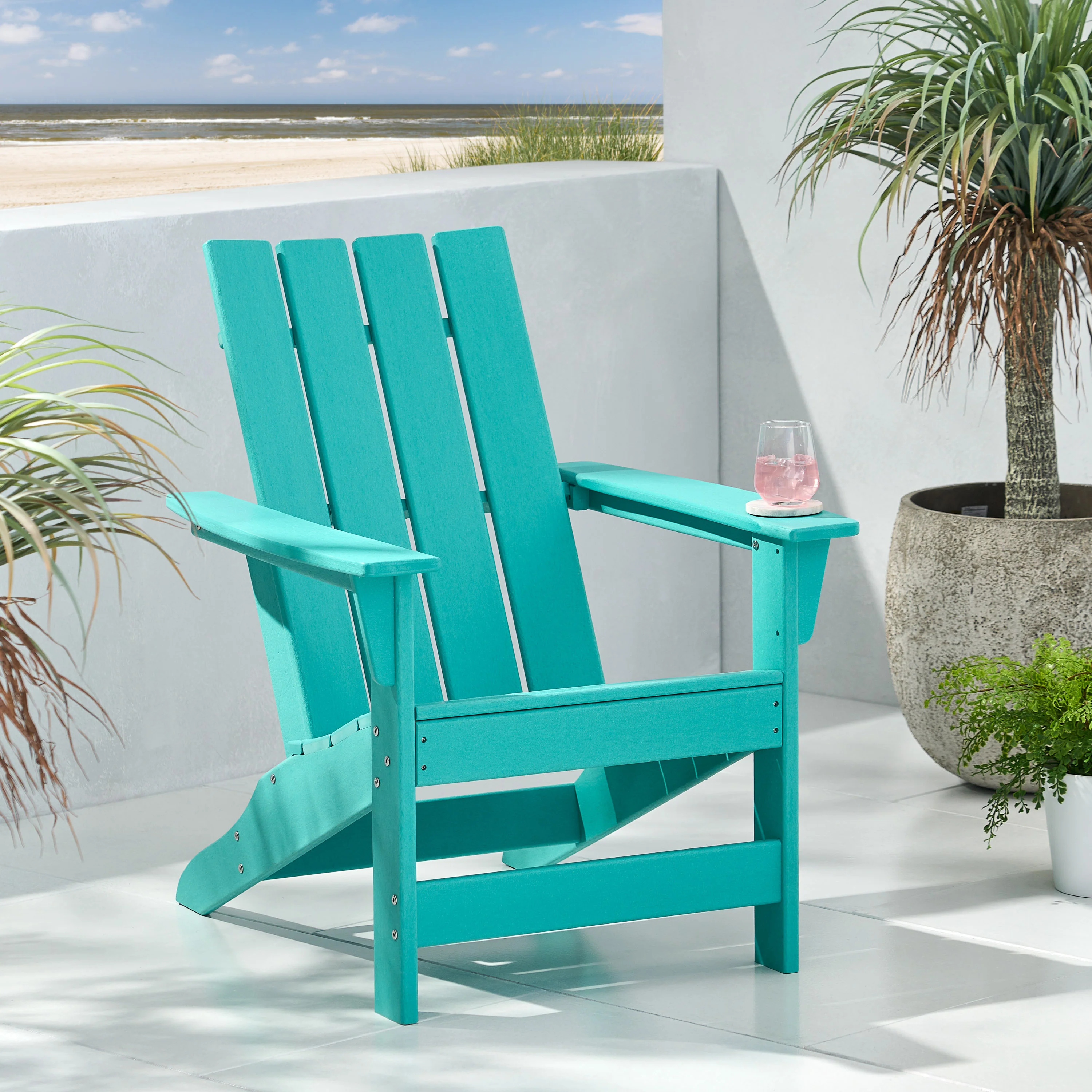 Panagiota Outdoor Resin Adirondack Chair - furnishings