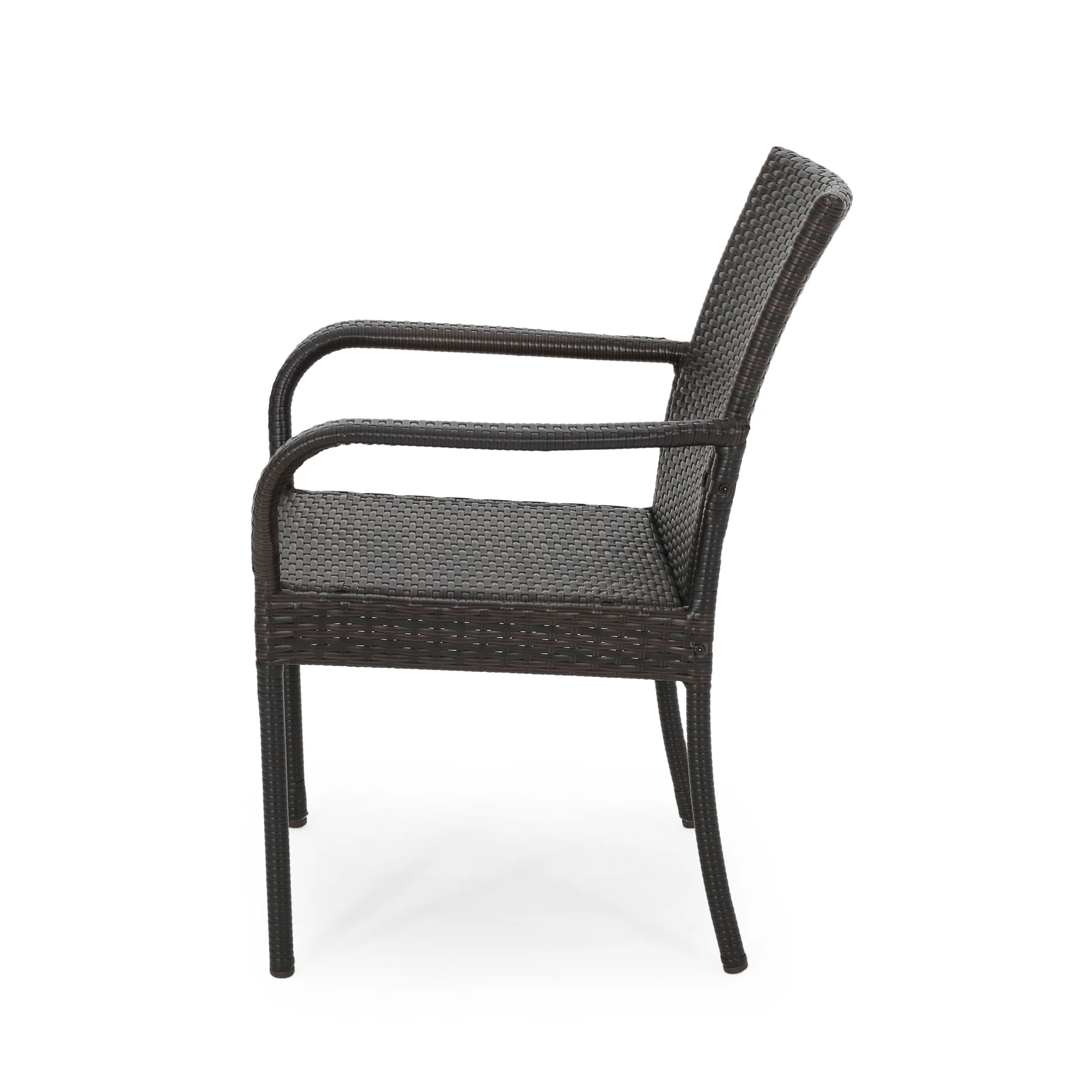 Bannon Outdoor Contemporary Wicker Dining Chair (Set of 2) - furnishings