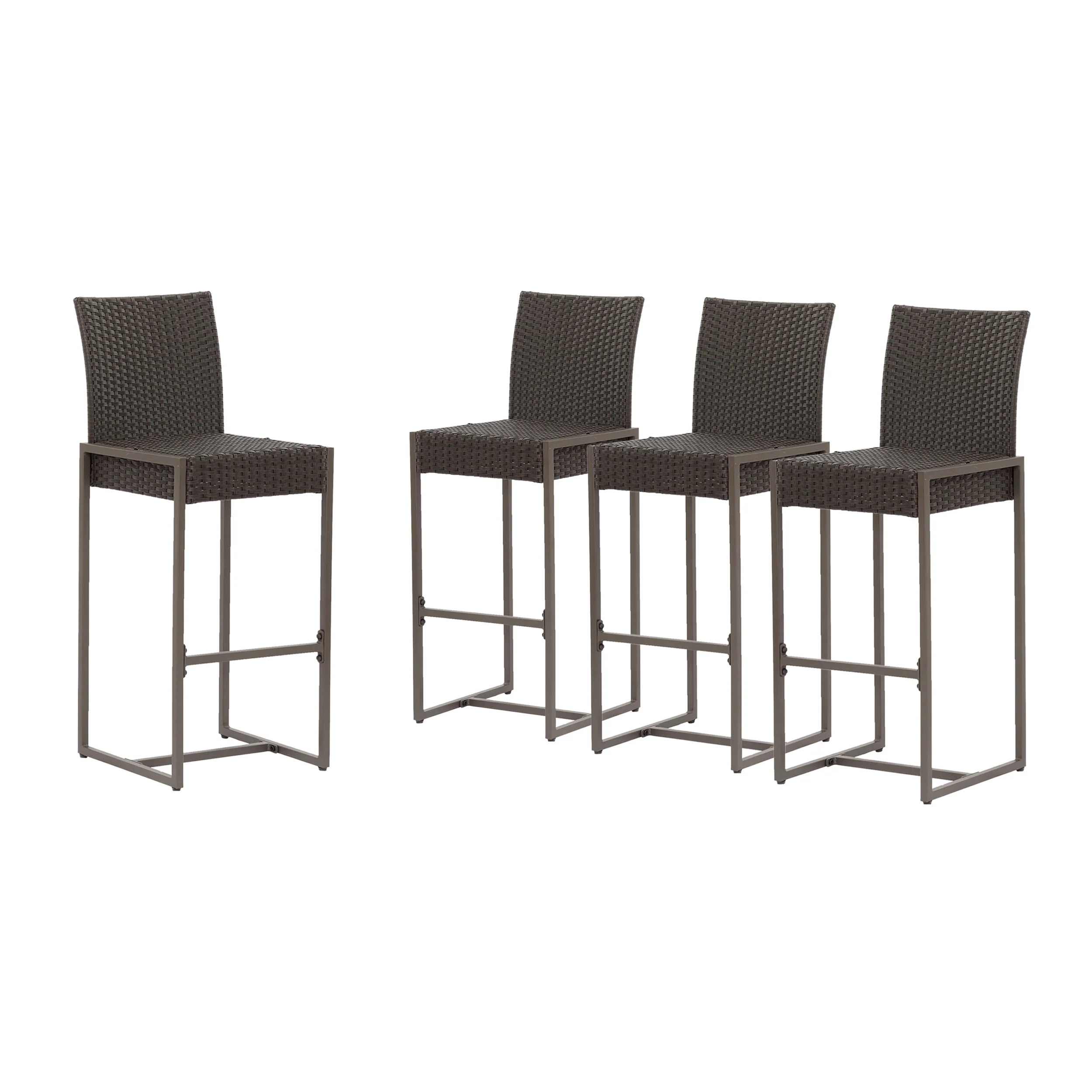 Kelly Outdoor Wicker 30-Inch Barstools - furnishings