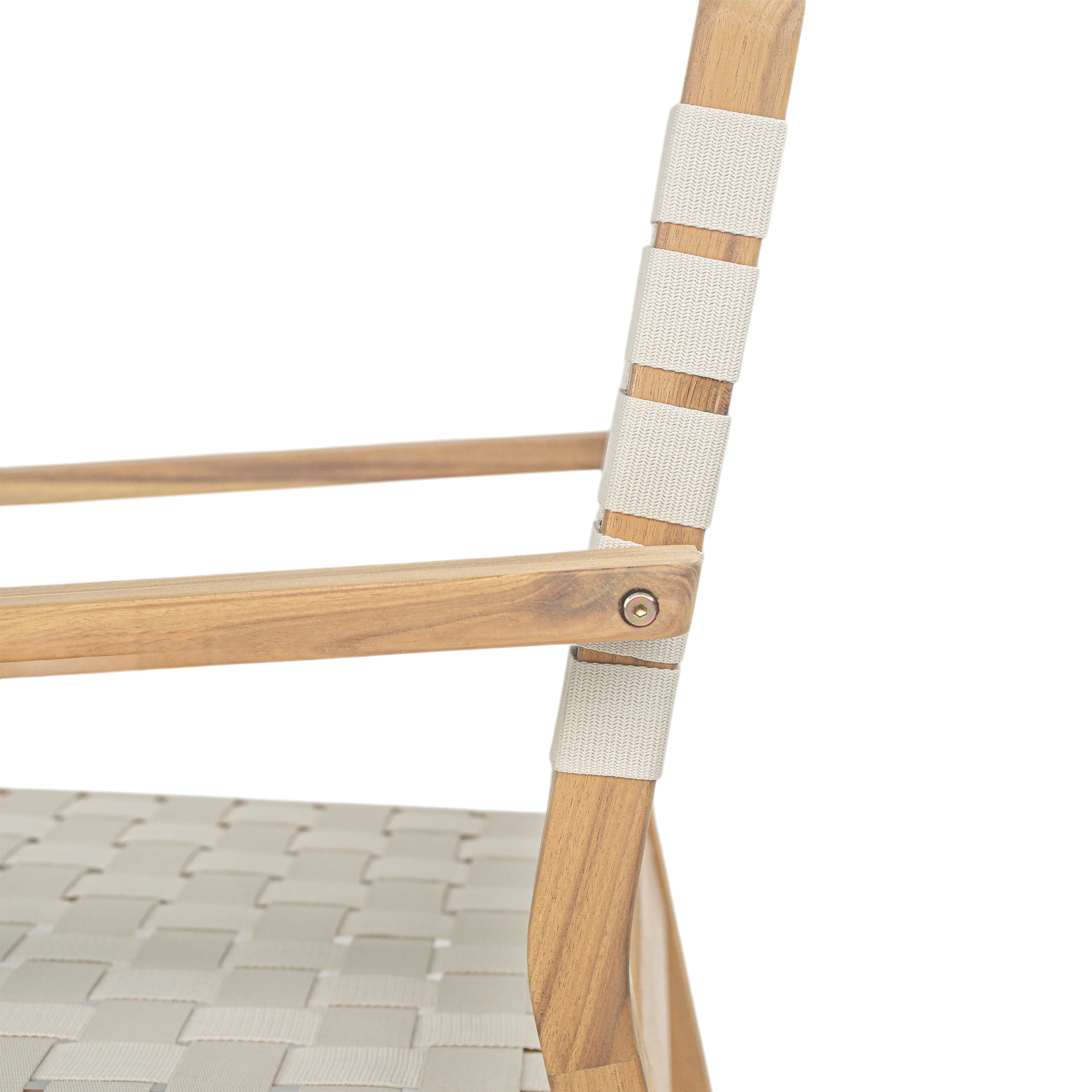 Finnley Modren Outdoor Lounge Chair with Woven Rope - furnishings