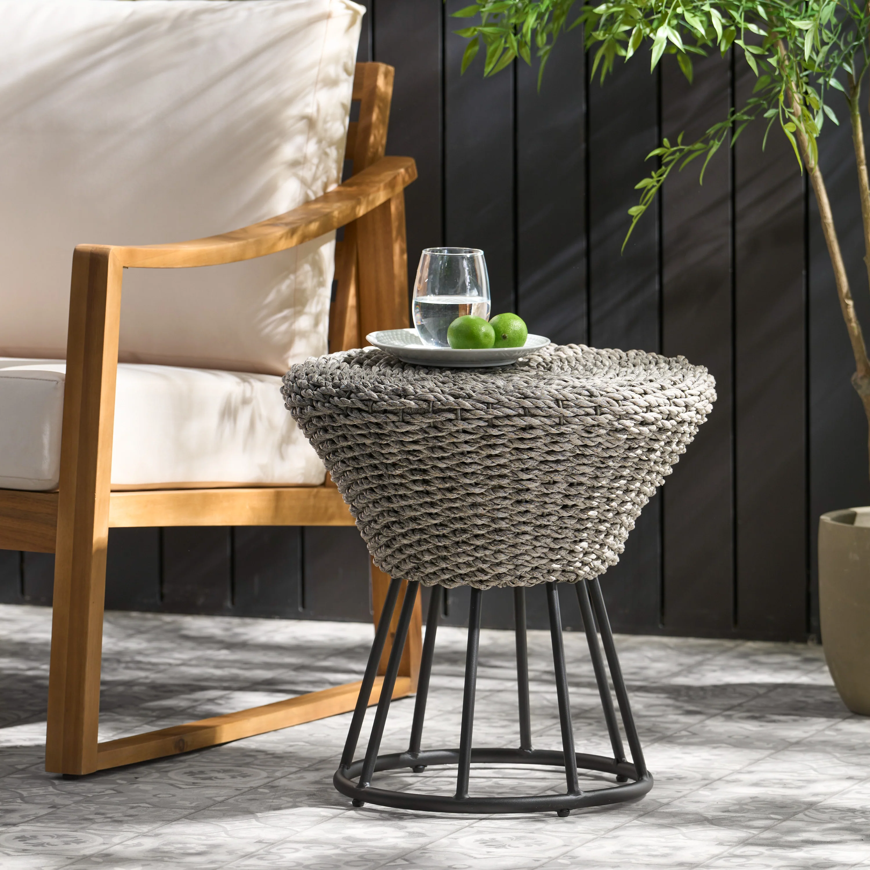 Kavala Wicker Outdoor Accent Table - furnishings