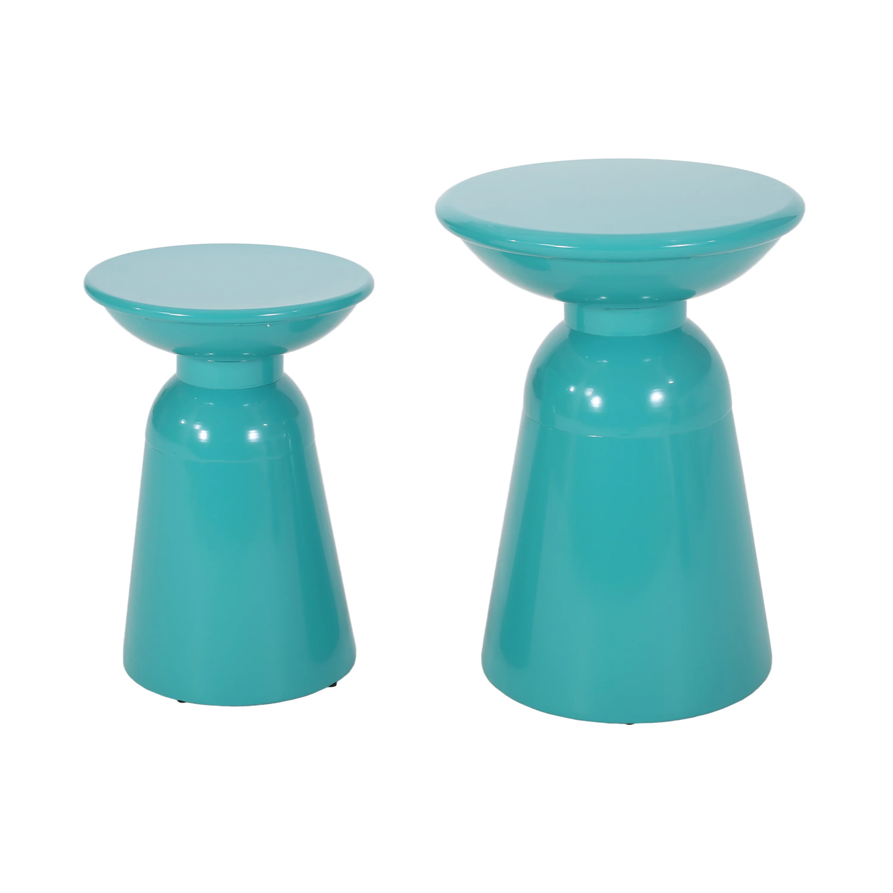 Soto Outdoor Metal Side Tables, Set of 2 - furnishings
