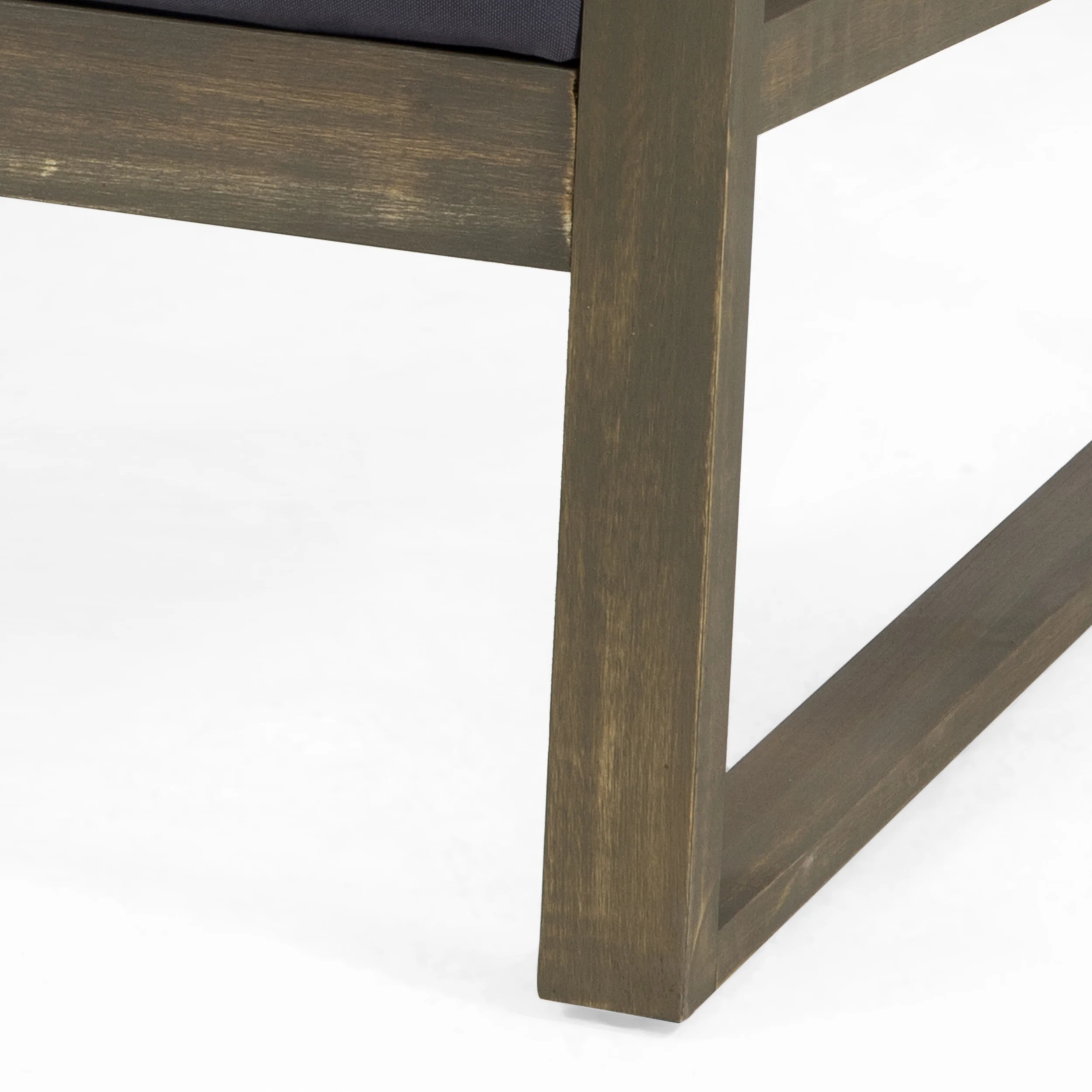 Johnlucas Outdoor Acacia Wood Club Chair with Cushion - furnishings