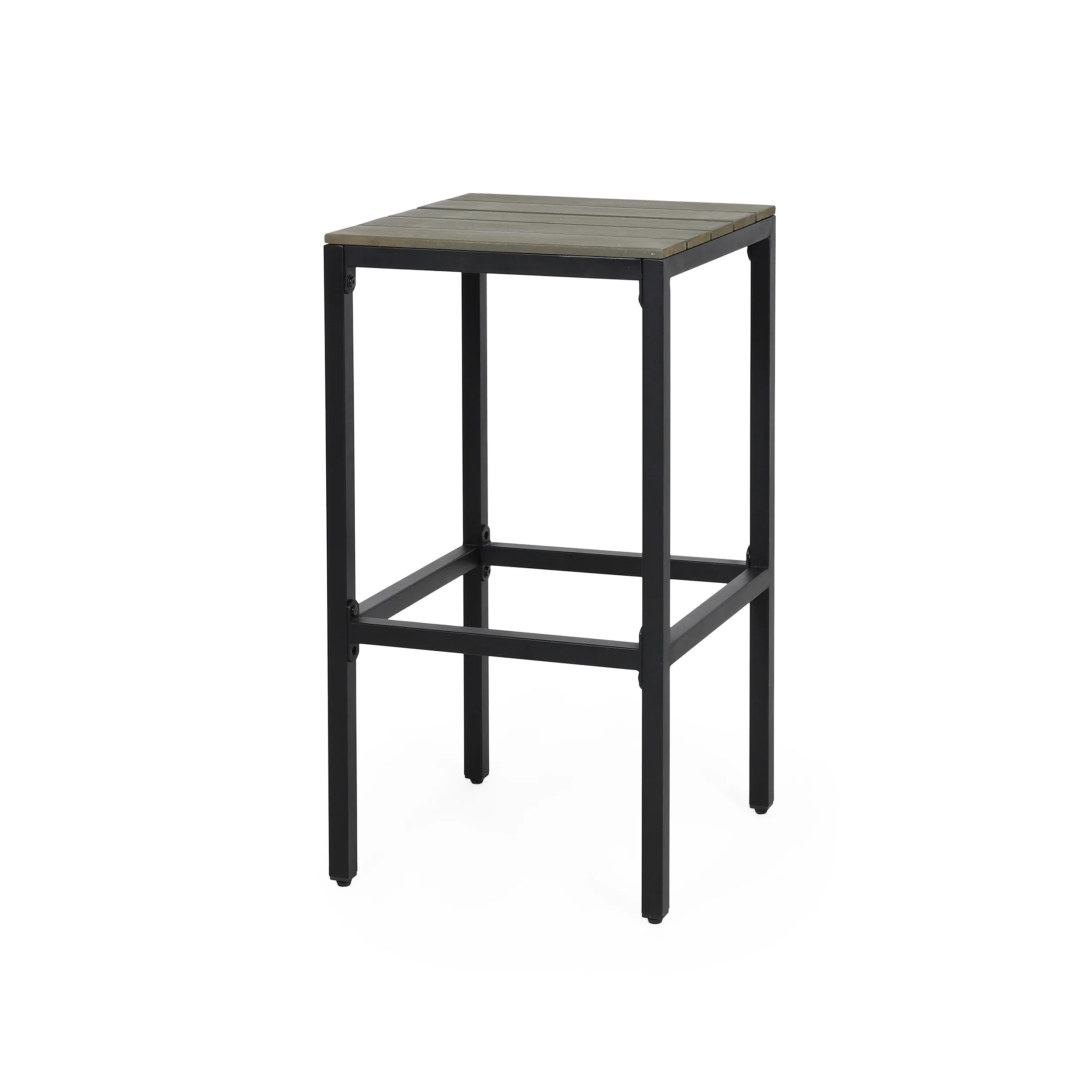 Arath Outdoor Modern Industrial 4 Seater Acacia Wood Bar Set - furnishings