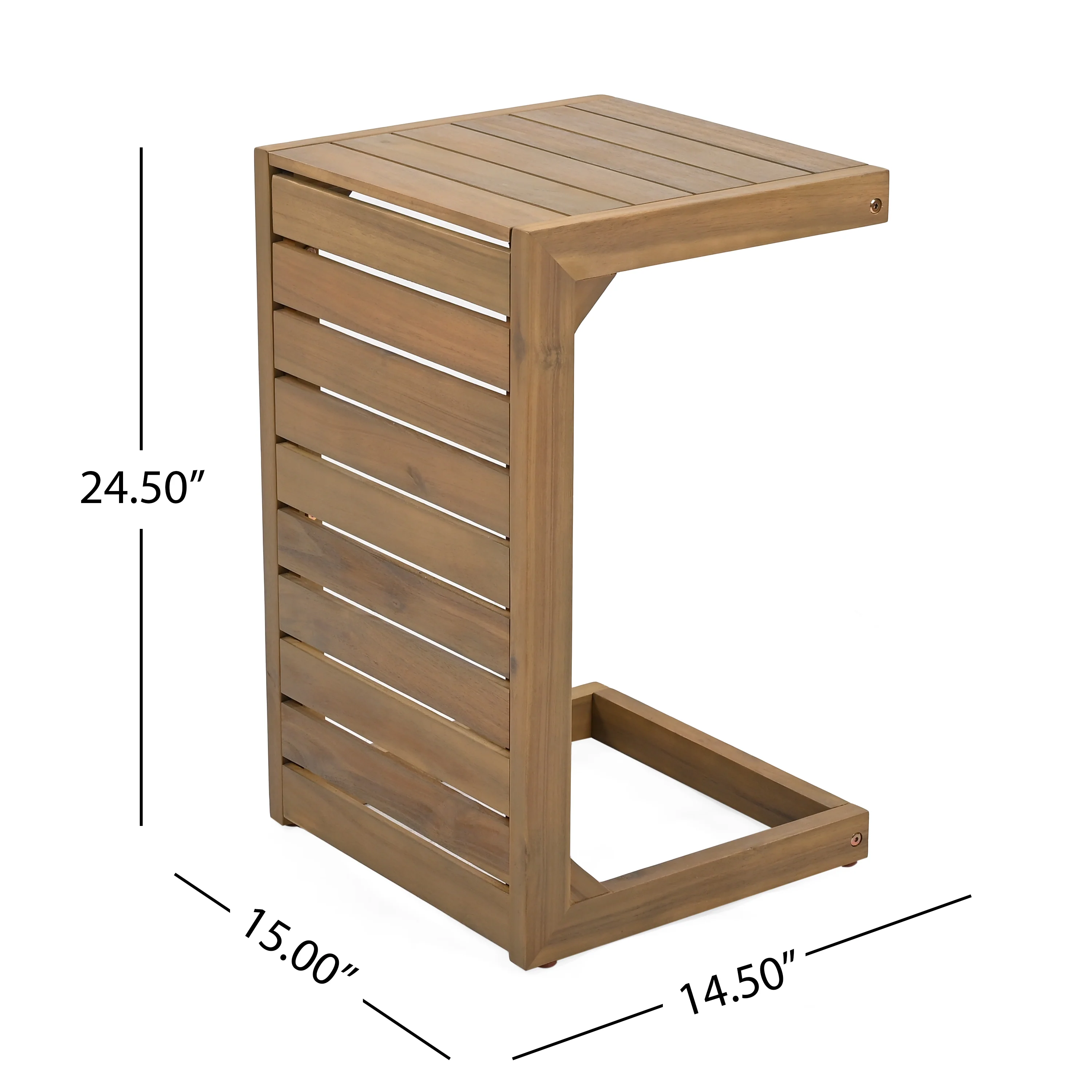 Elow Modern C-Shaped End Table - furnishings