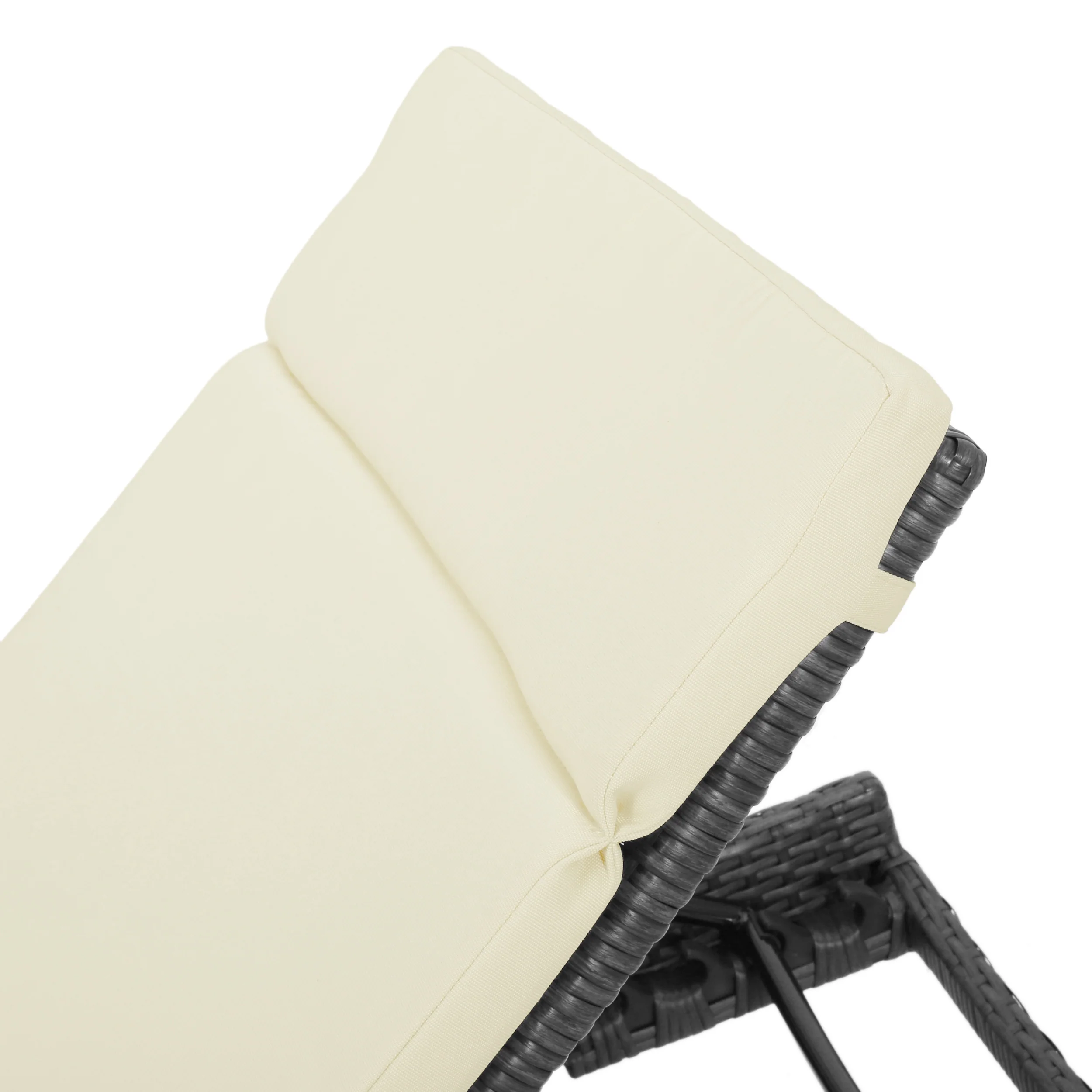 Nassau Outdoor Grey Wicker Adjustable Chaise Lounge with Cushion (Set of 2) - furnishings