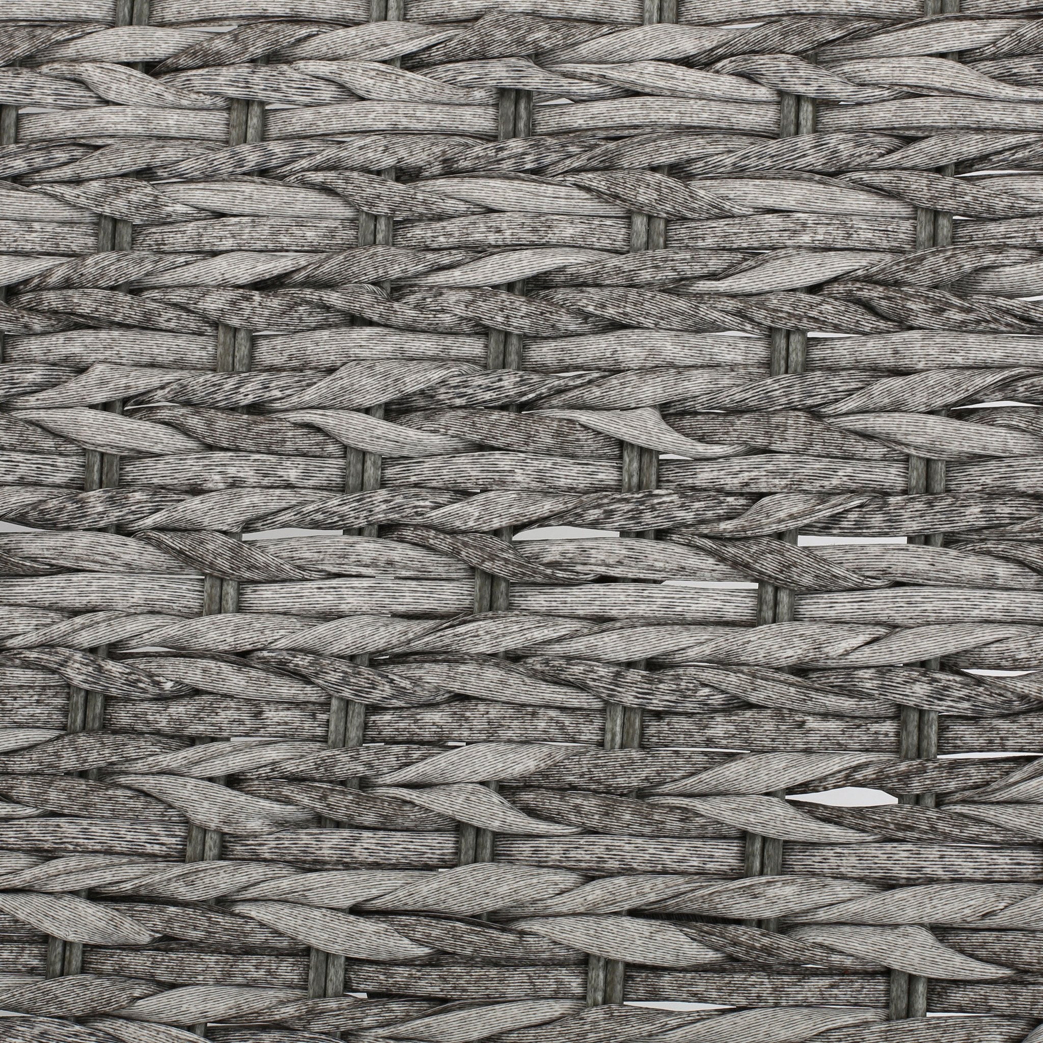 Crystal Outdoor Grey Wicker Chaise Lounge (Set of 2) with Grey Wicker Table - furnishings