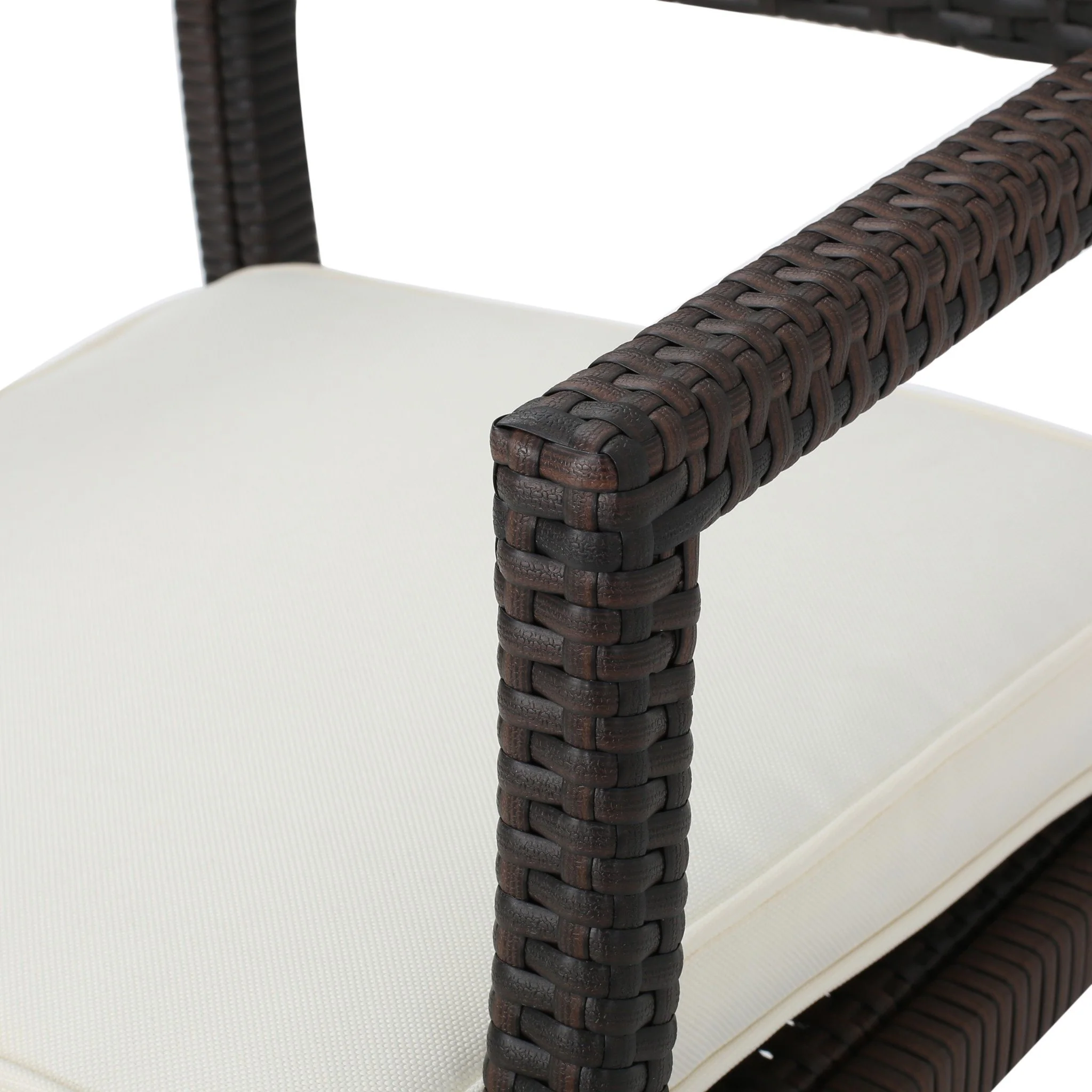 Edene Outdoor Wicker Dining Chairs Water Resistant Cushions (Set of 2) - furnishings