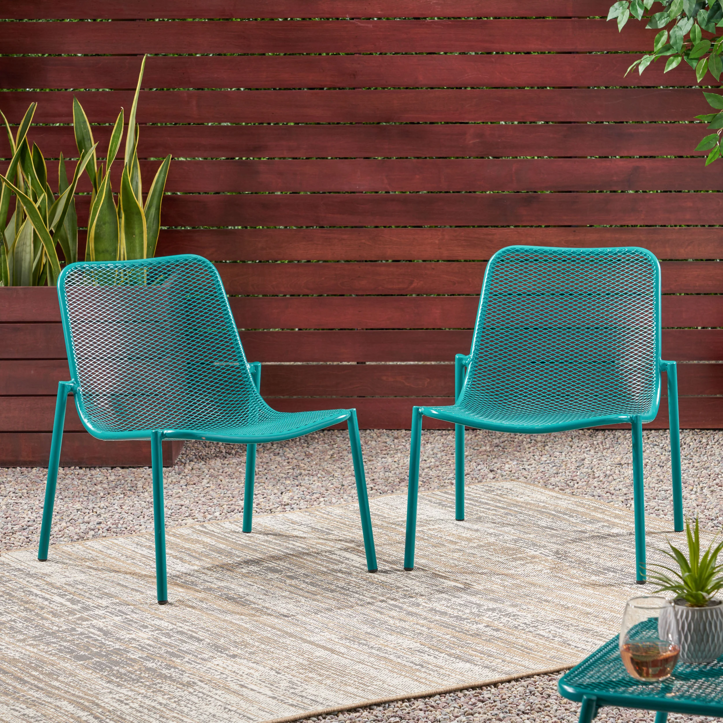 Brenner Outdoor Modern Dining Chair (Set of 2) - furnishings