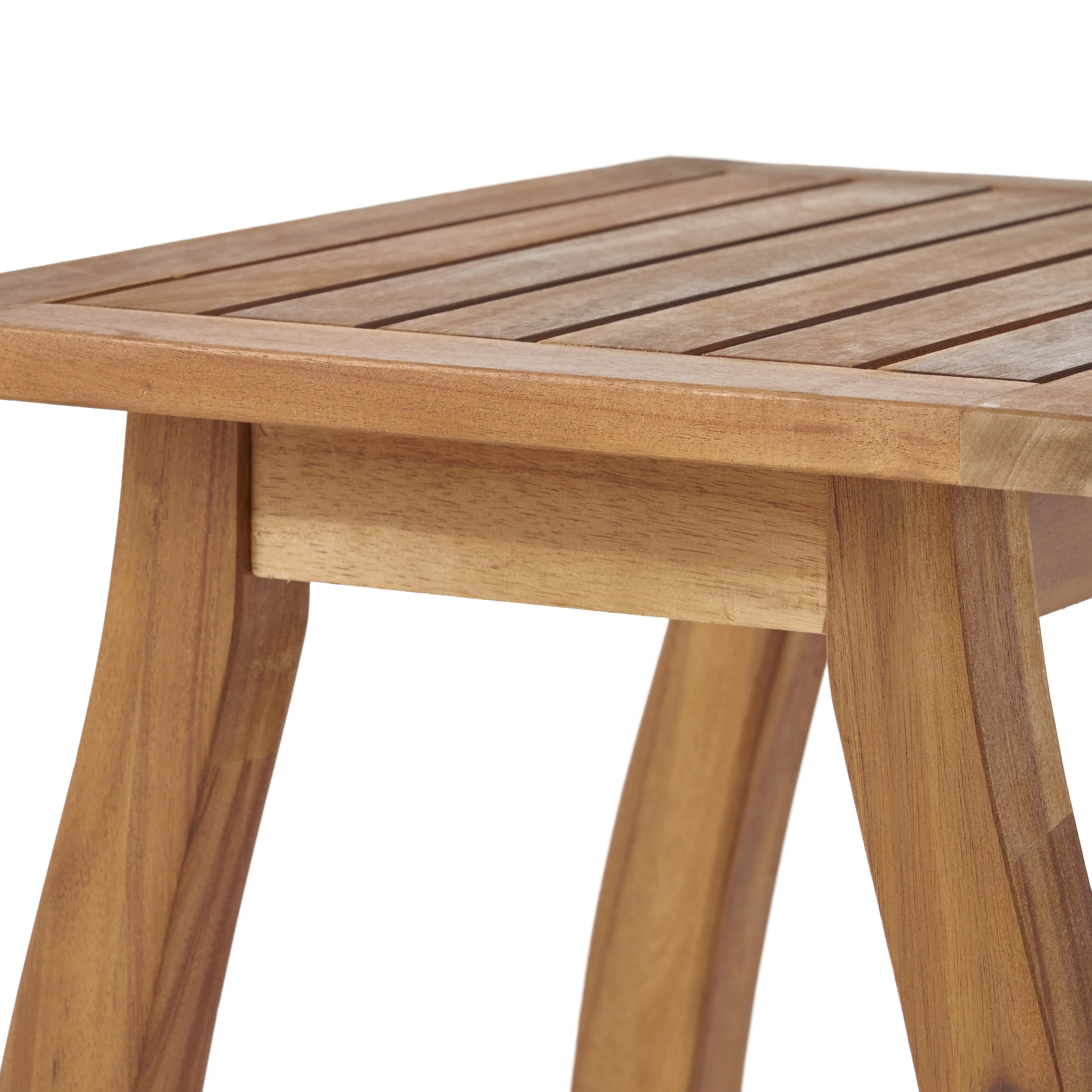 Tobey Outdoor Acacia Wood Rocking Chair and Side Table Set - furnishings