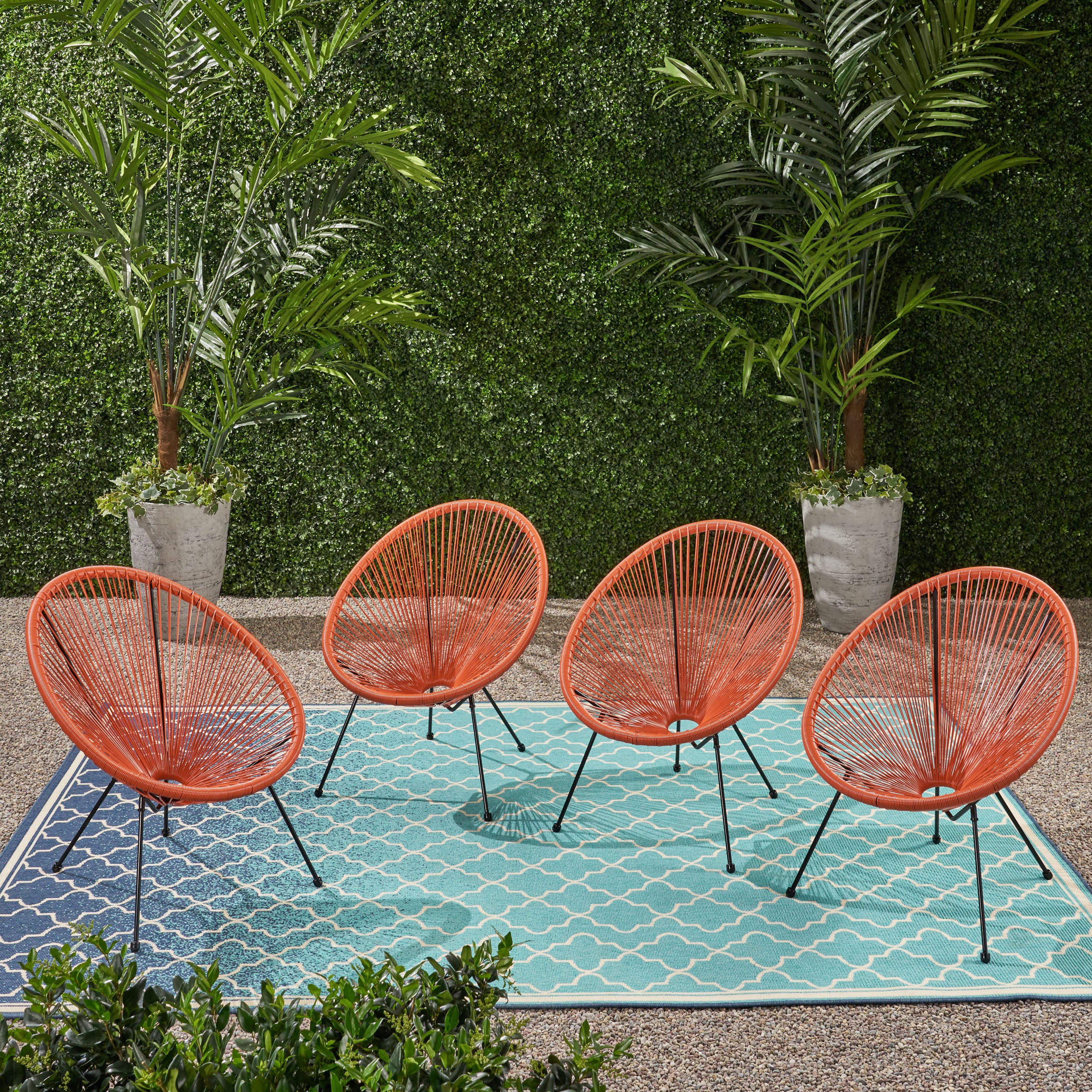 Major Outdoor Mexican String Weave Chair (Set of 4) - furnishings
