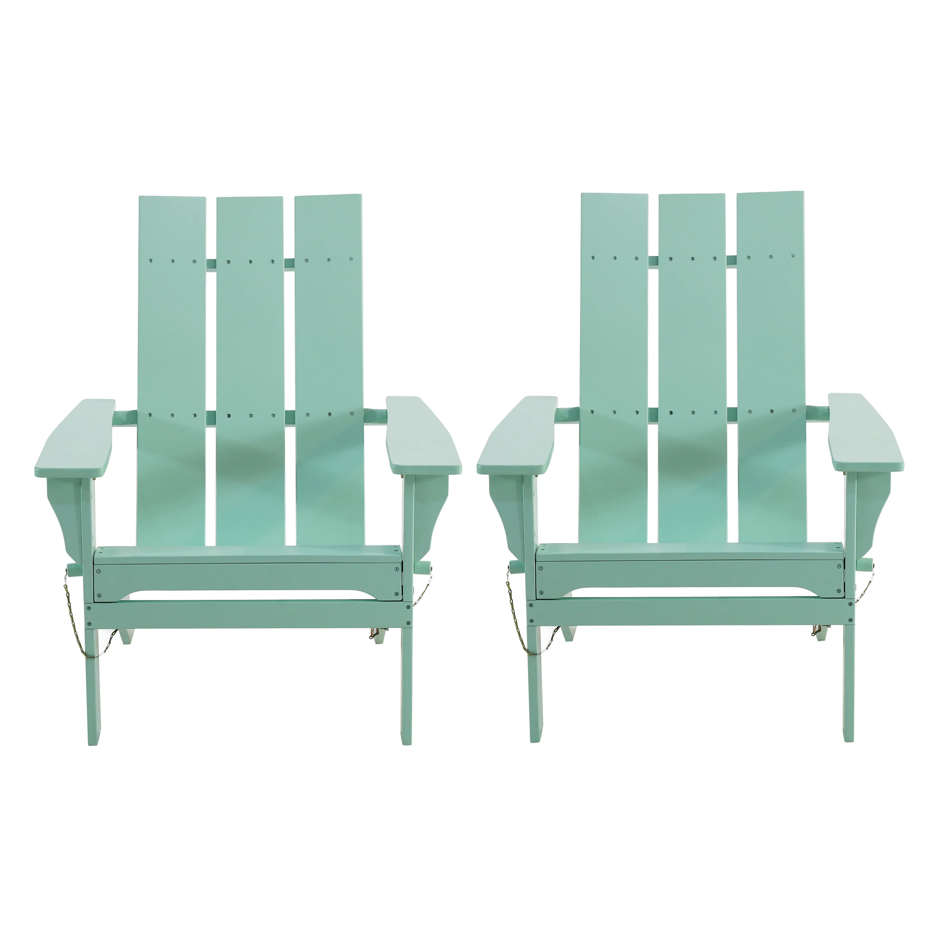 Gurekam Outdoor Acacia Wood Foldable Adirondack Chairs, Set of 2 - furnishings
