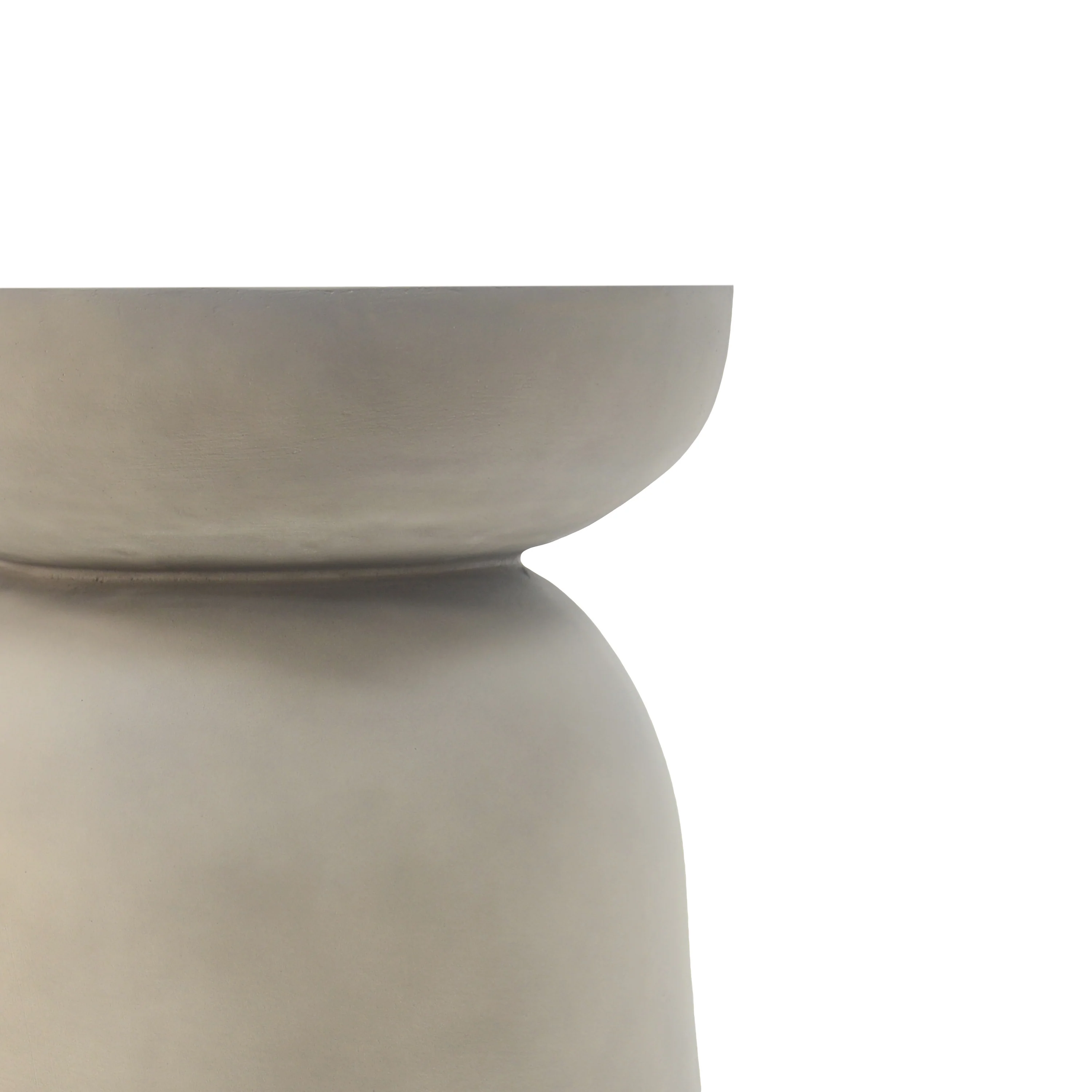 Briar Outdoor Round Concrete Accent Table, Light Grey - furnishings