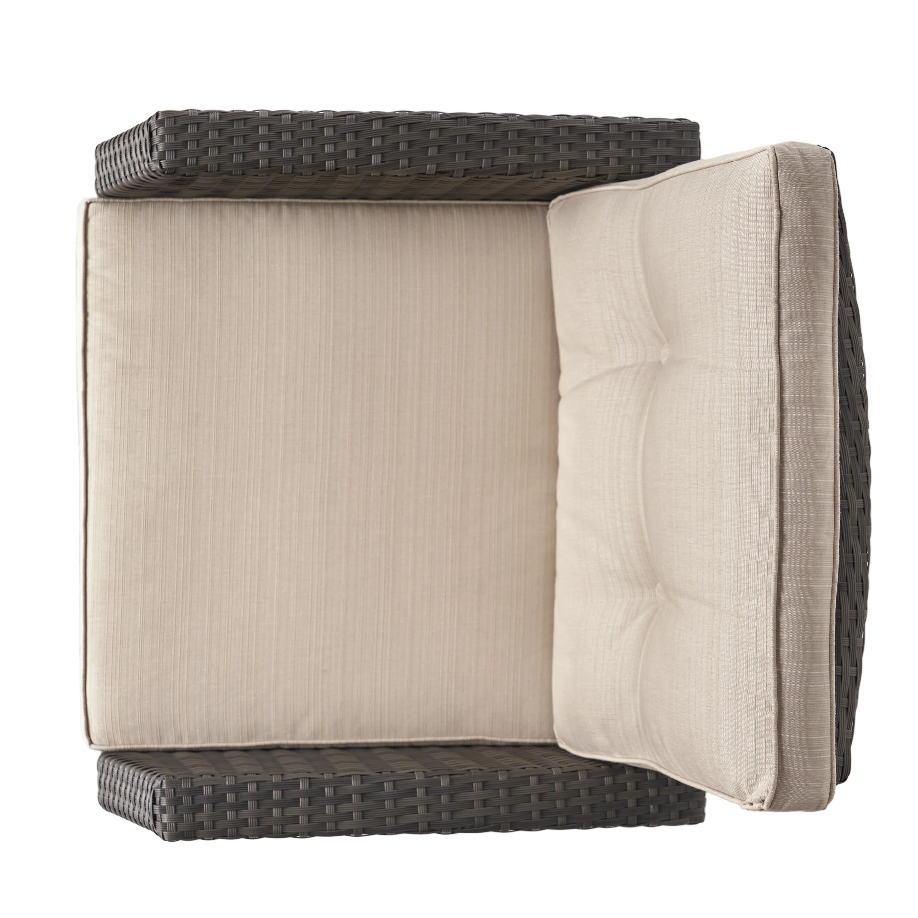 Nikki Outdoor Wicker Club Chair with Cushions - furnishings