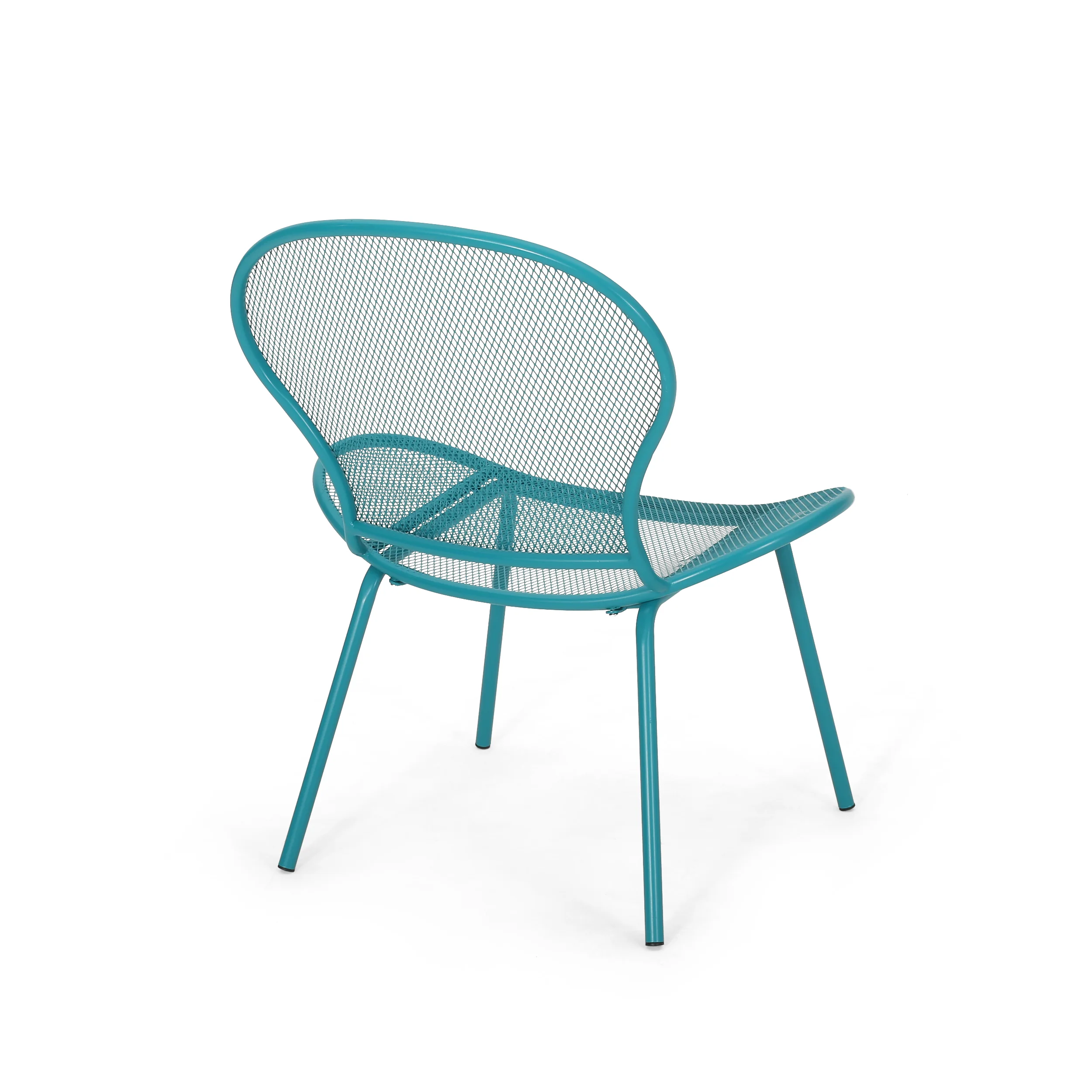 Tristian Modern Outdoor 2 Seater Iron Chat Set with Side Table - furnishings