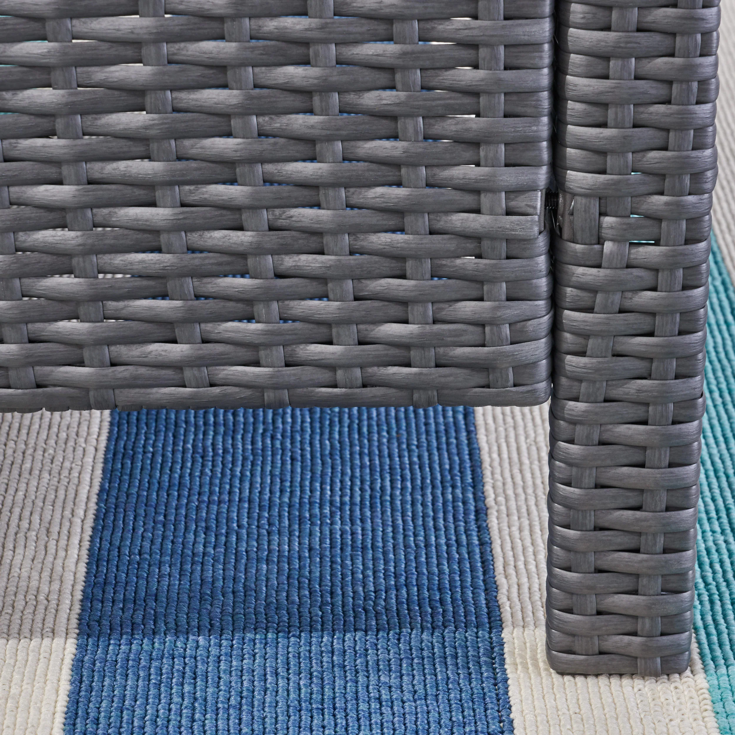 Roswell Outdoor 7 Seater Wicker Chat Set - furnishings