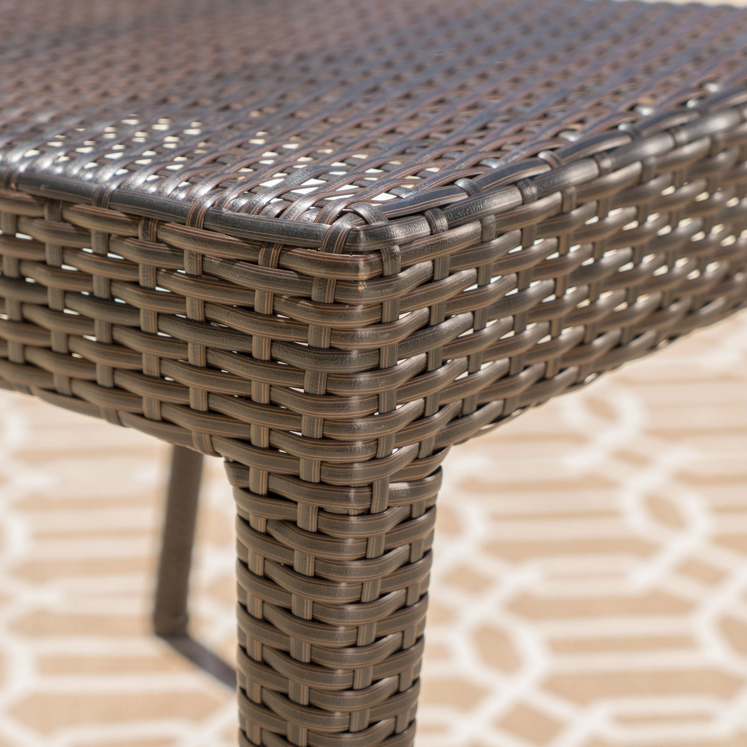 Chatham Outdoor Multi-brown Wicker Stacking Dining Chairs (Set of 4) - furnishings