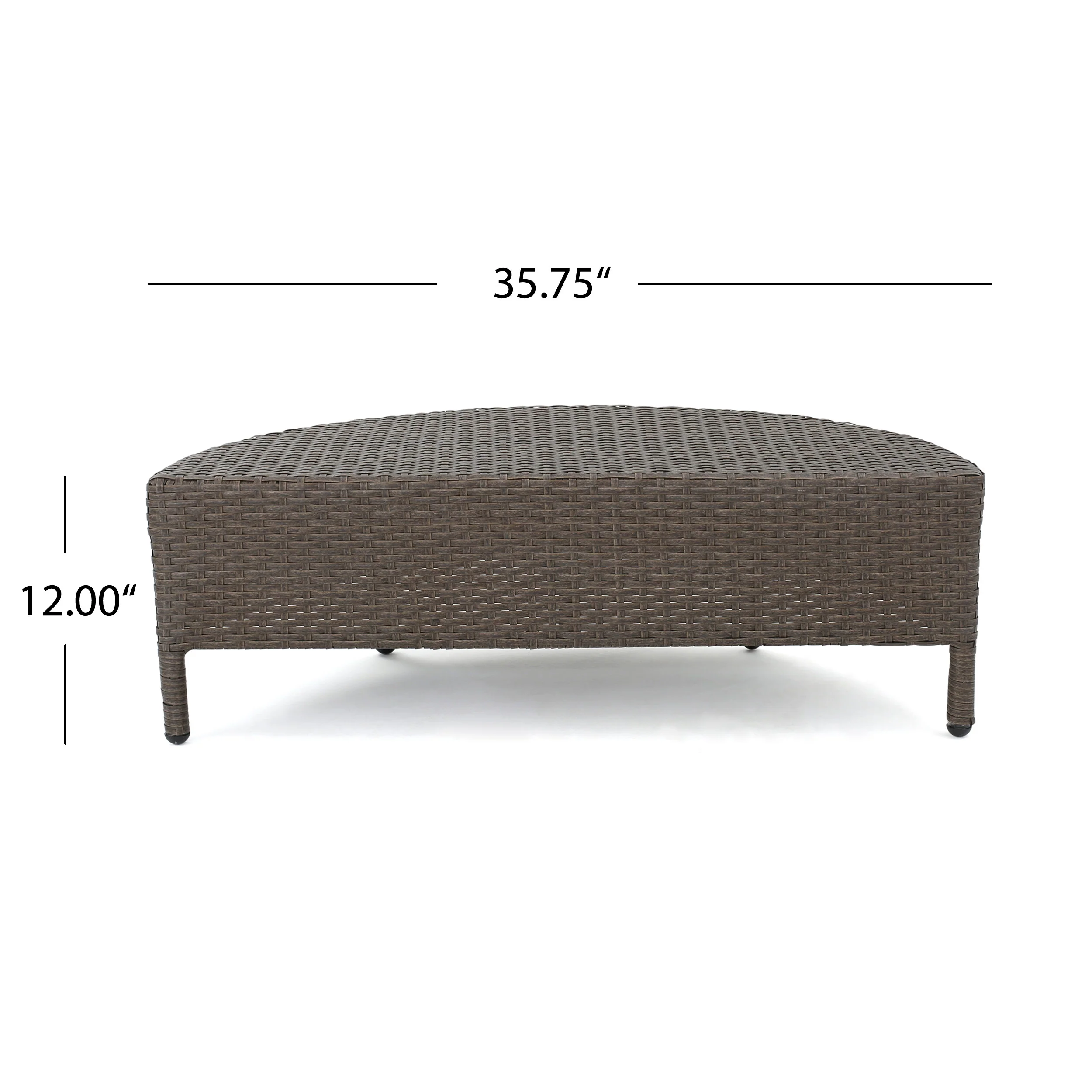 Harper Outdoor Wicker Half-Round Coffee Table - furnishings