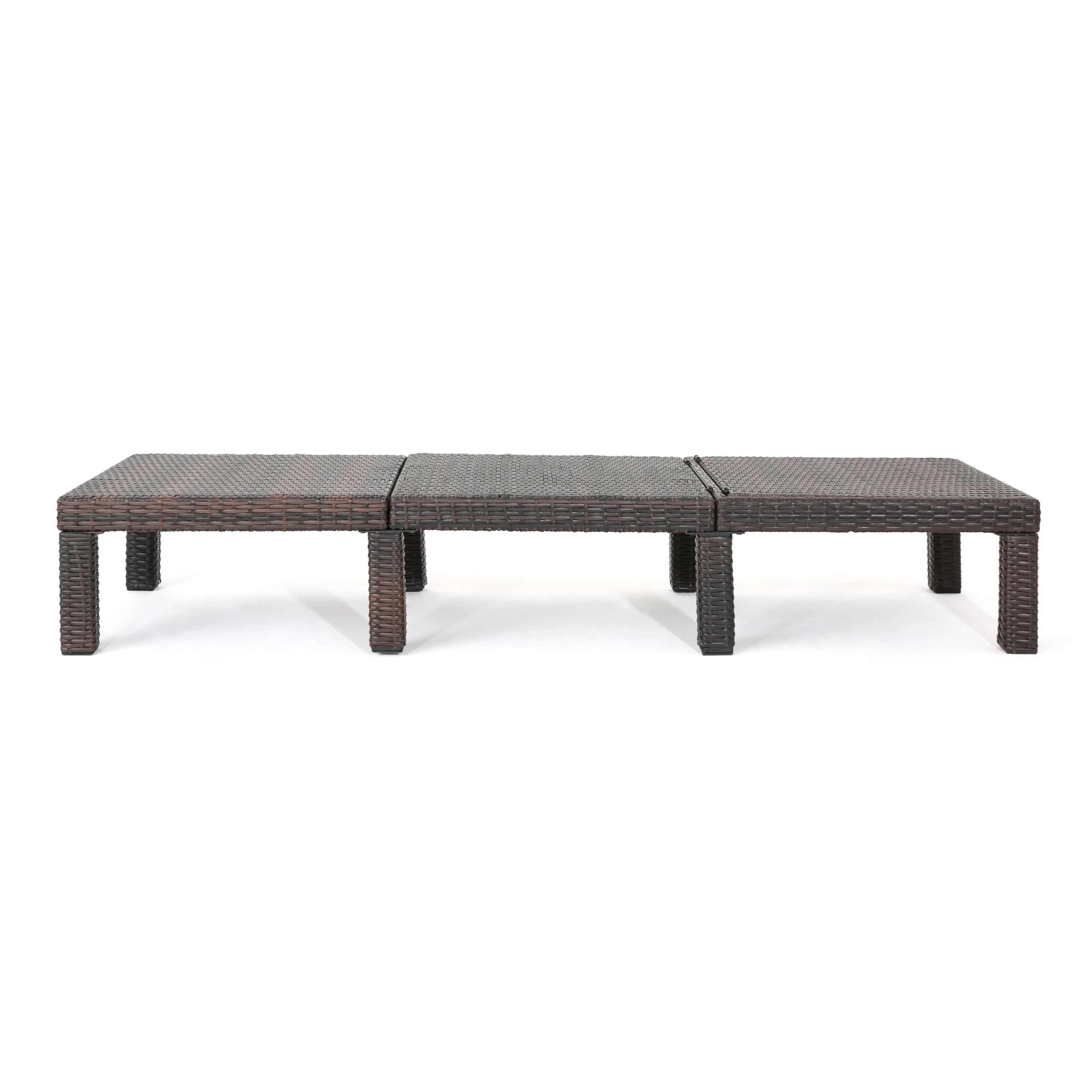 Joyce Outdoor Multi-brown Wicker Chaise Lounge without Cushion - furnishings