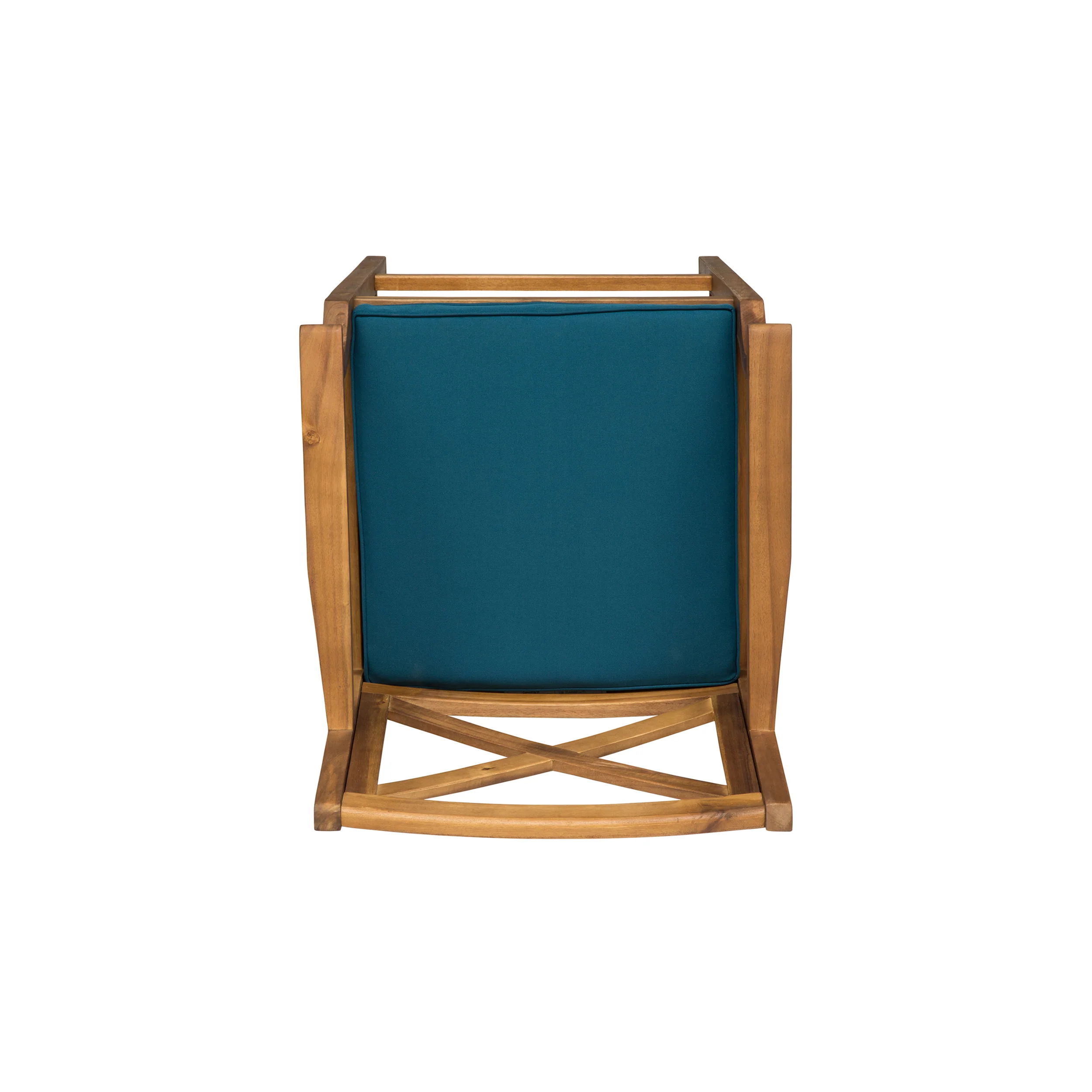Doric Outdoor Rustic Acacia Wood Barstools with Cushions (Set of 4) - furnishings