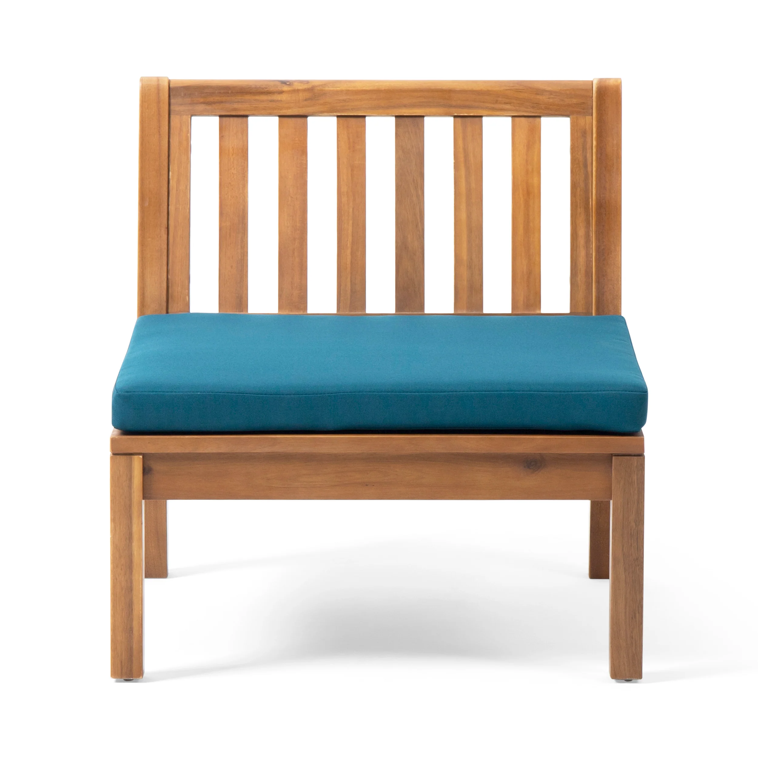Yadira Outdoor Acacia Wood Chat Set with Side Table - furnishings