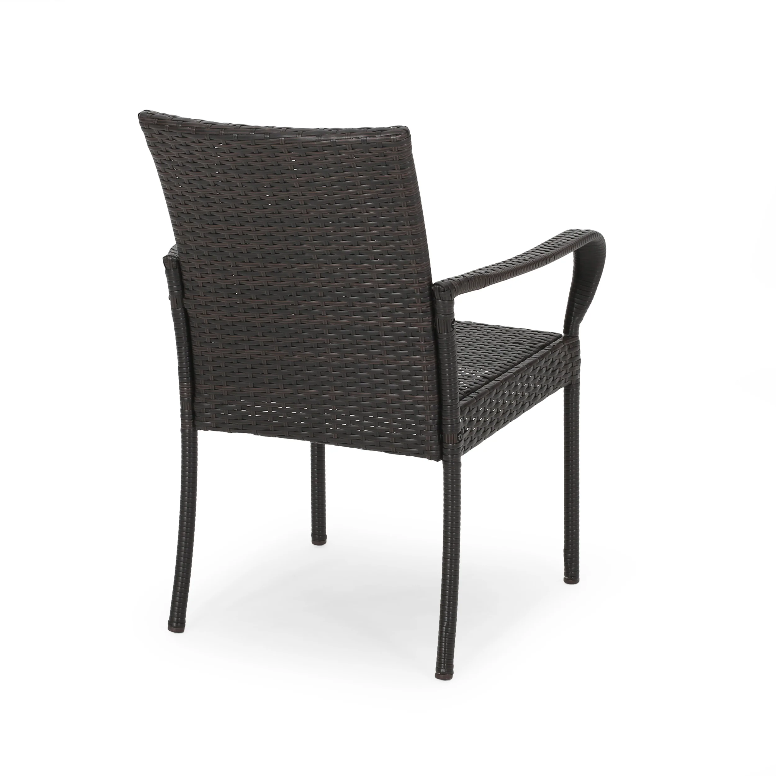 Bannon Outdoor Contemporary Wicker Dining Chair (Set of 2) - furnishings