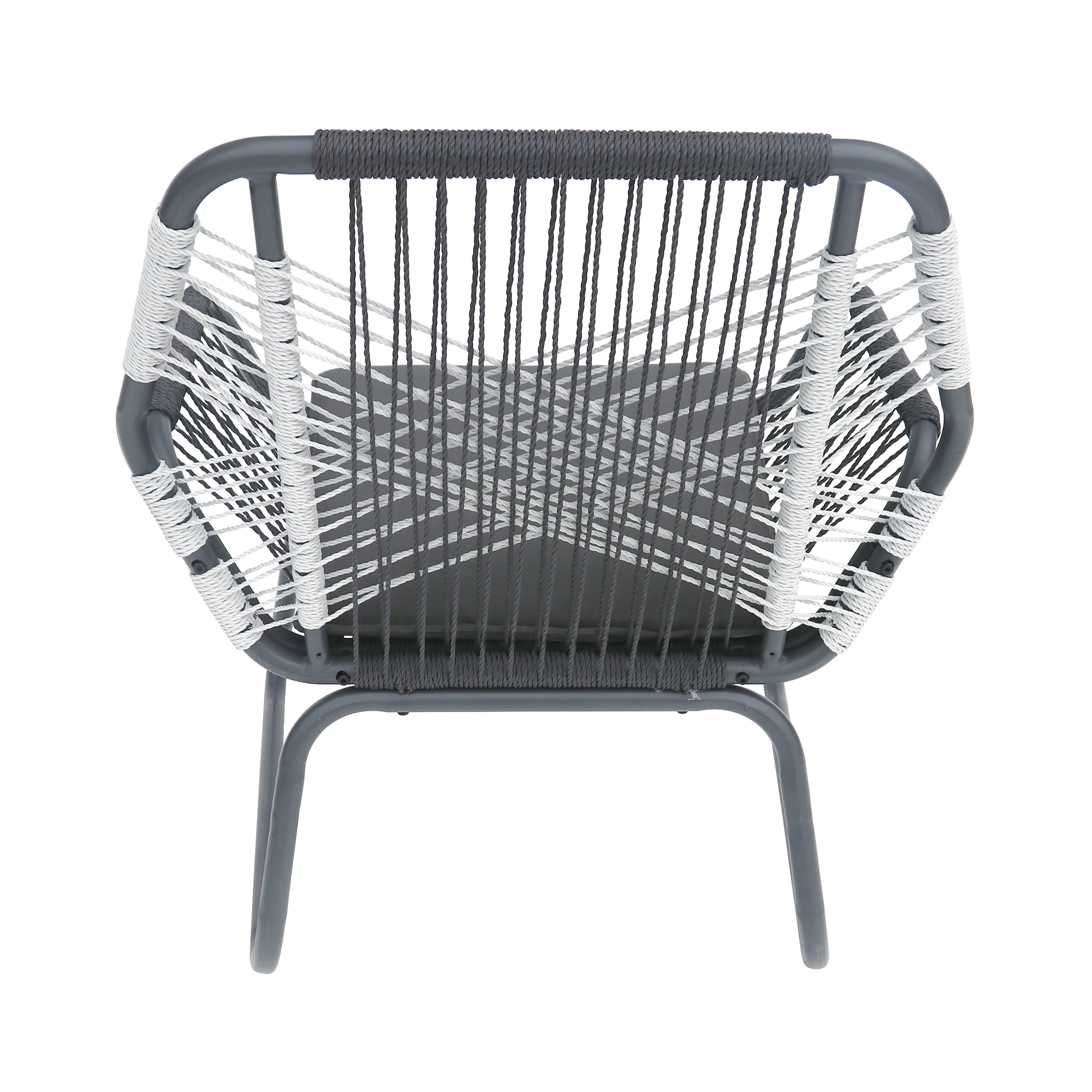 Gloria Outdoor Rope and Steel Club Chairs (Set of 2) - furnishings