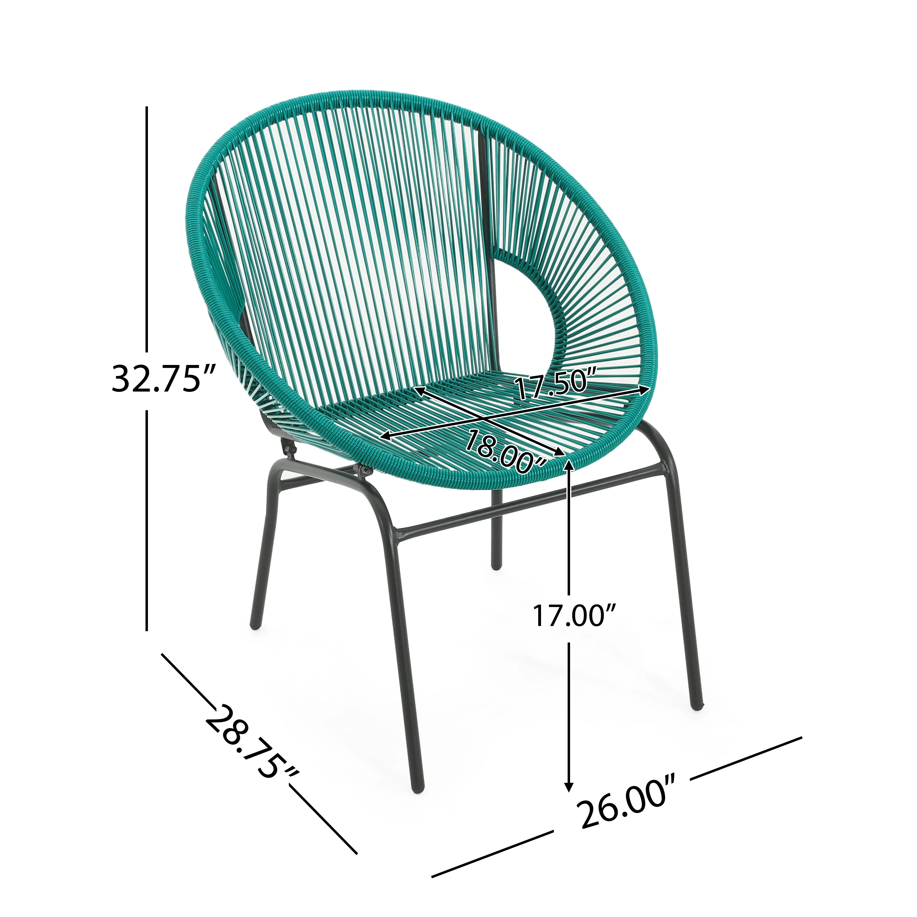 Carver Indoor & Outdoor Acapulco Weave Faux Rattan Club Chairs (Set of 2) - furnishings